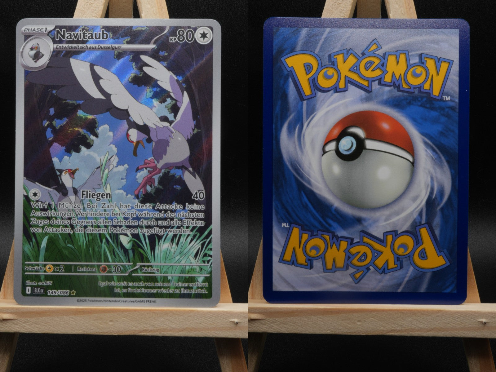 Navitaub 149/086 Illustration Rare Schwarze Blitze DE NM Pokémon