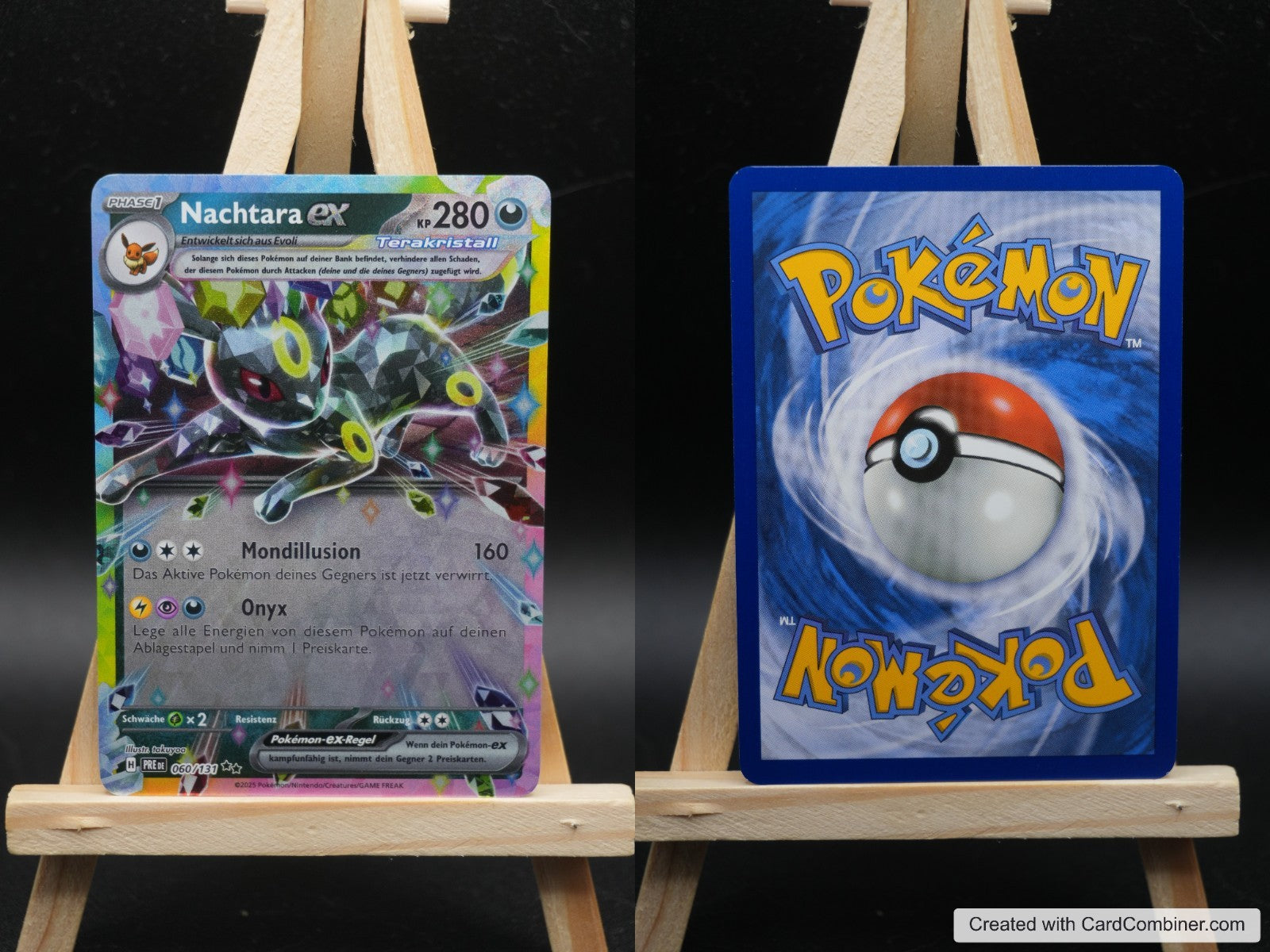 Nachtara ex PRE 060 Prismatische Entwicklungen Pokémon Karte Deutsch Near Mint