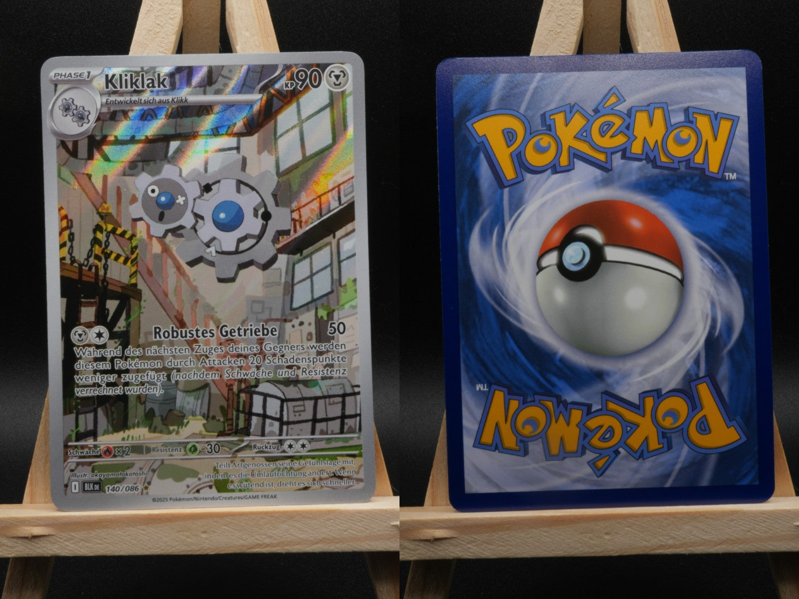 Kliklak 140/086 Illustration Rare Schwarze Blitze DE NM Pokémon