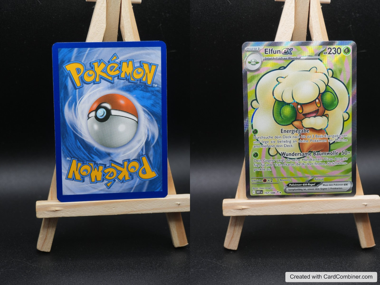 Elfun ex WHT 157 Weiße Flammen Pokémon Karte Deutsch Near Mint