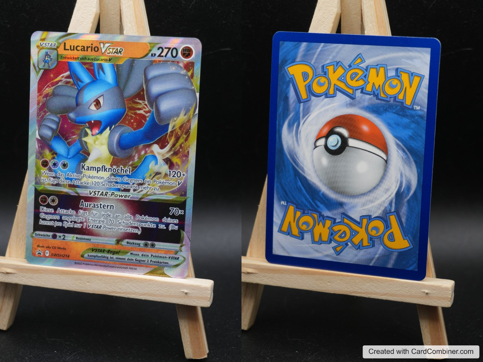 Lucario VSTAR SWSH 214 SWSH Black Star Promos Pokémon Karte Deutsch Near Mint