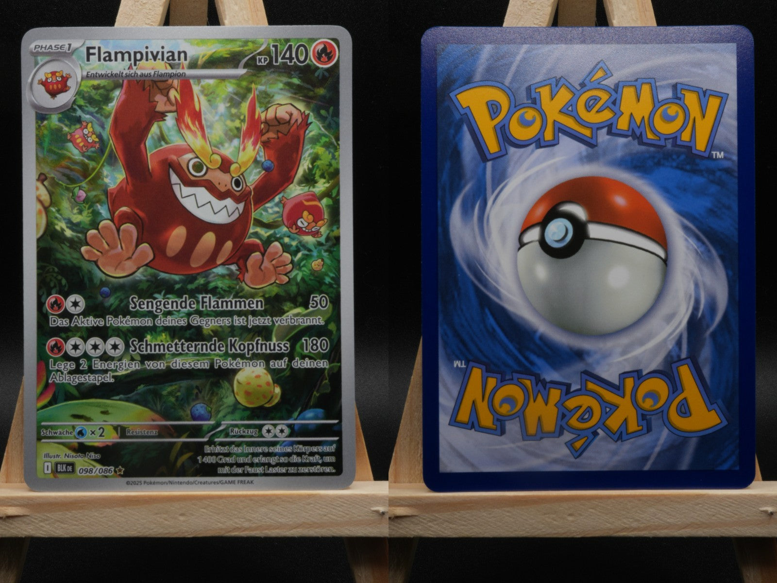 Flampivian 098/086 Illustration Rare Schwarze Blitze DE NM Pokémon