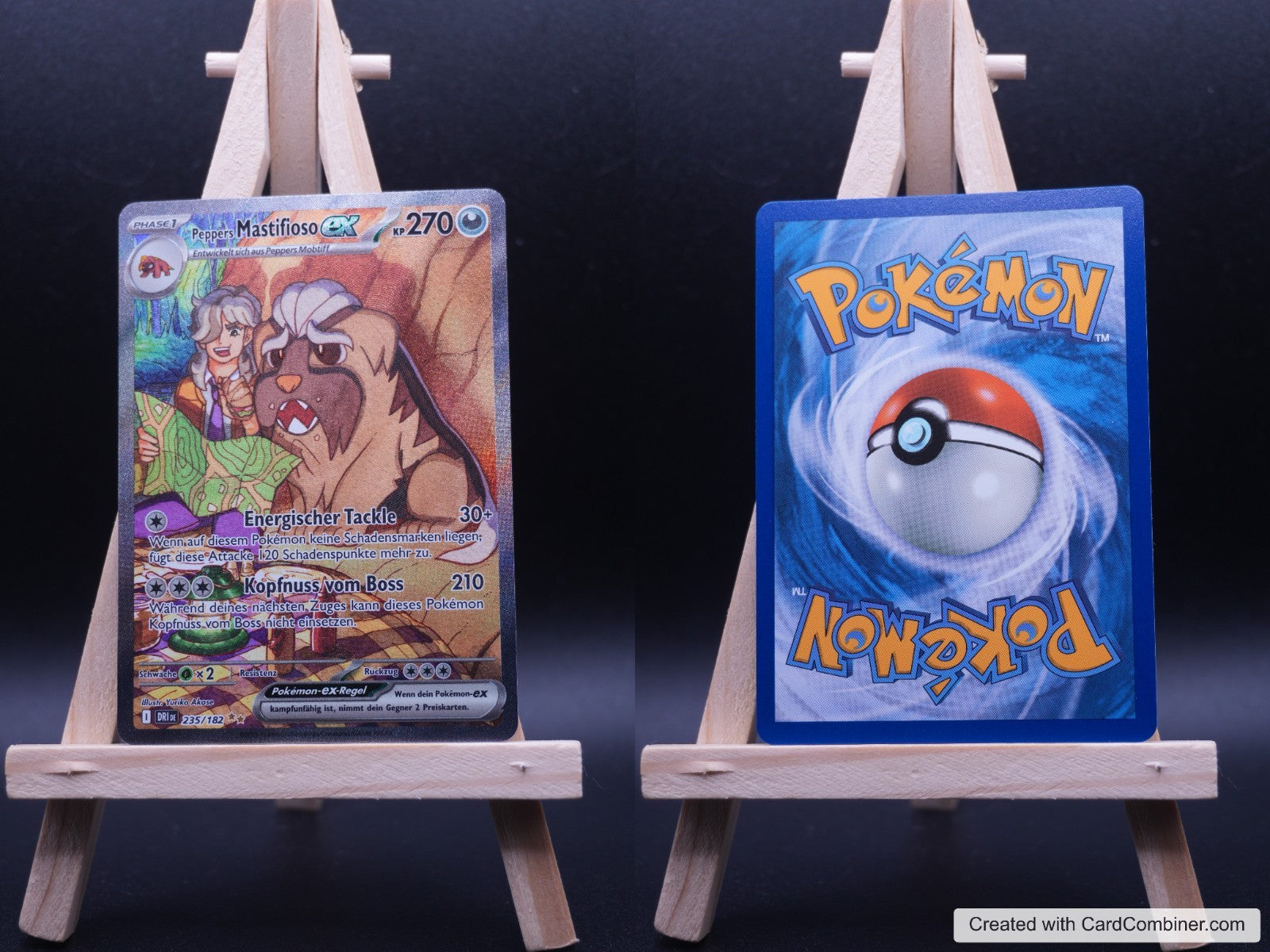 Peppers Mastifioso ex DRI 235 Ewige Rivalen Pokémon Karte Deutsch Near Mint