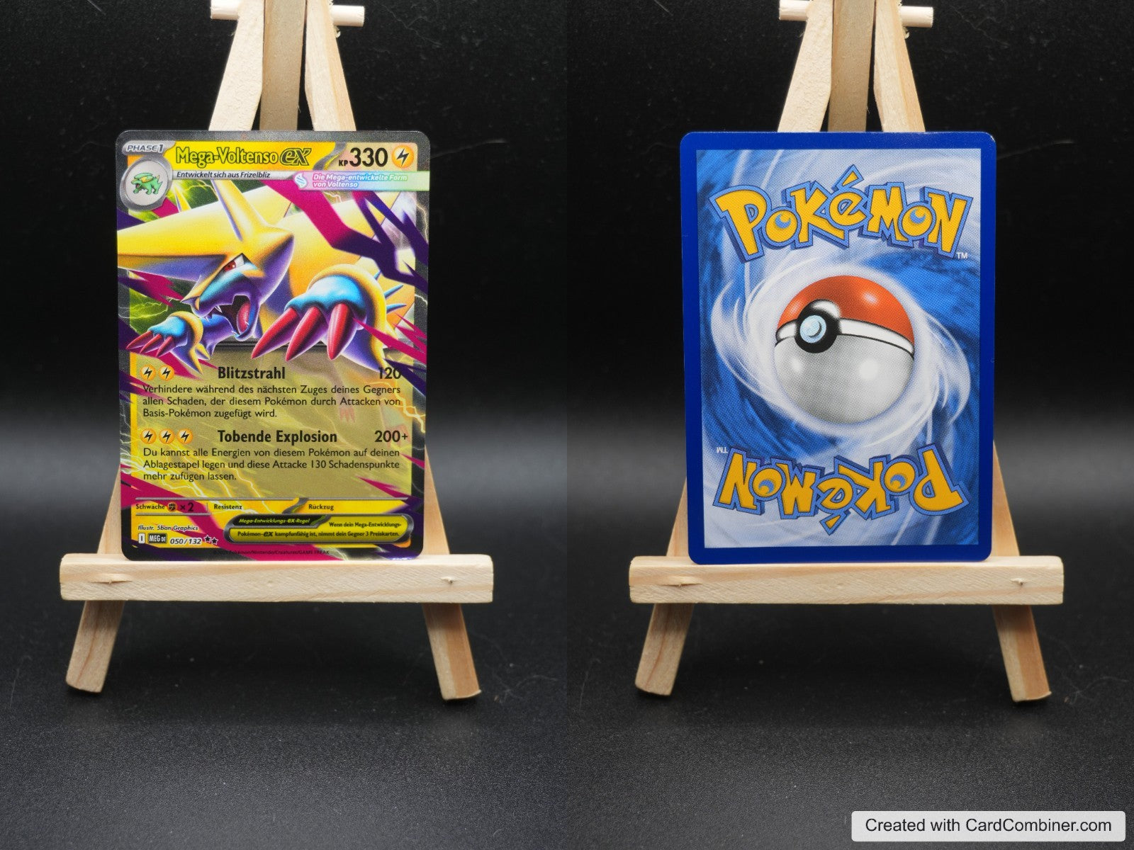 Mega Voltenso ex MEG 050 Mega-Entwicklung Pokémon Karte Deutsch Near Mint