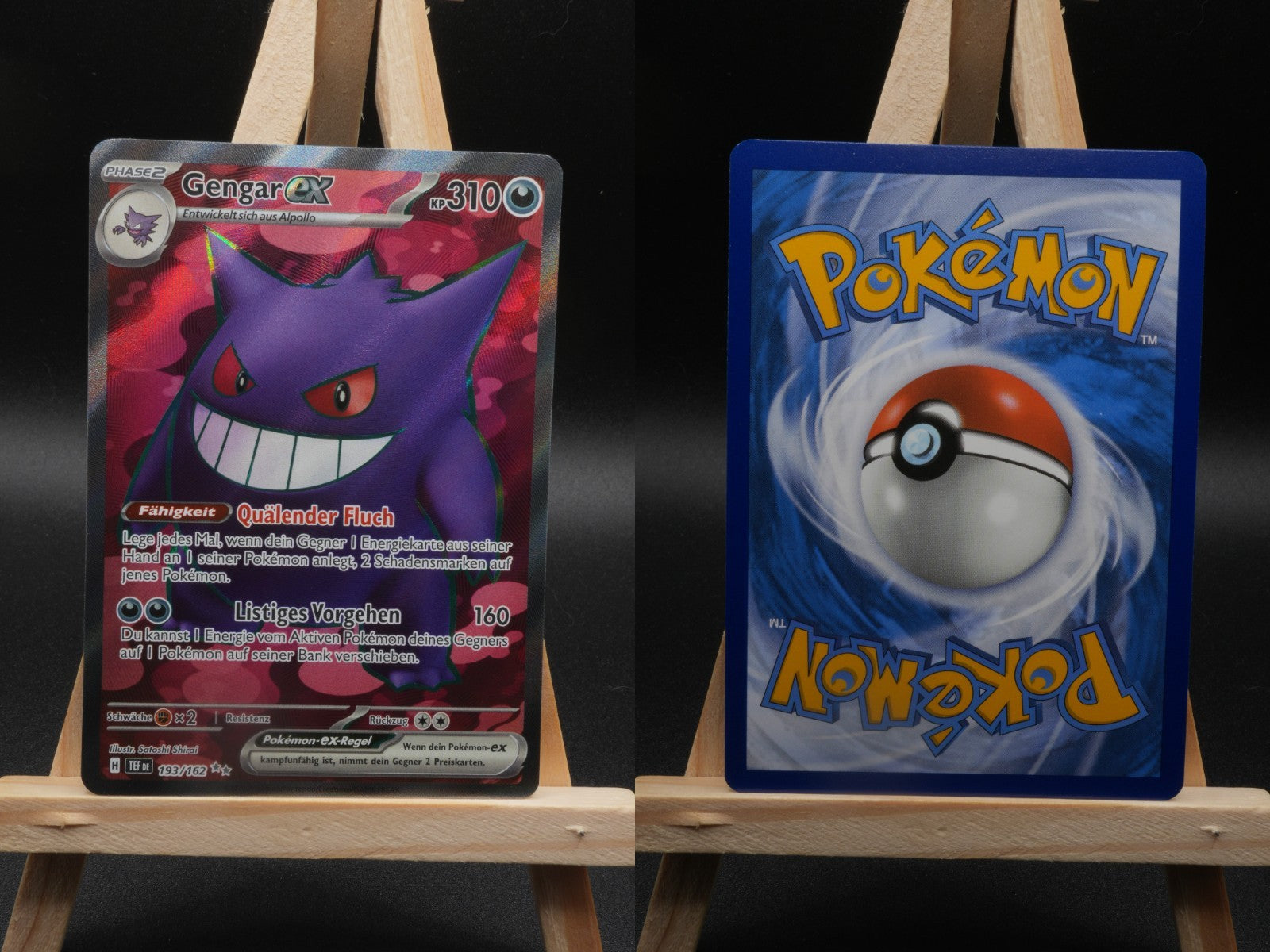 Gengar ex TEF 193 Gewalten der Zeit Pokémon Karte Deutsch Near Mint