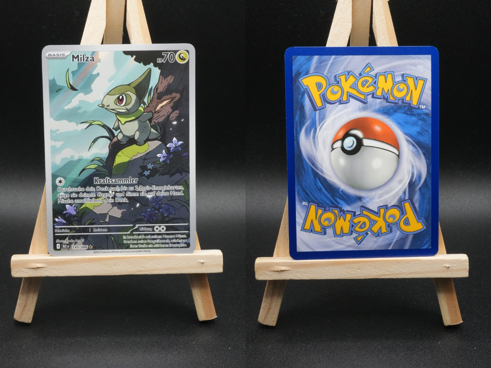 Milza BLK 145 Schwarze Blitze Pokémon Karte Deutsch Near Mint