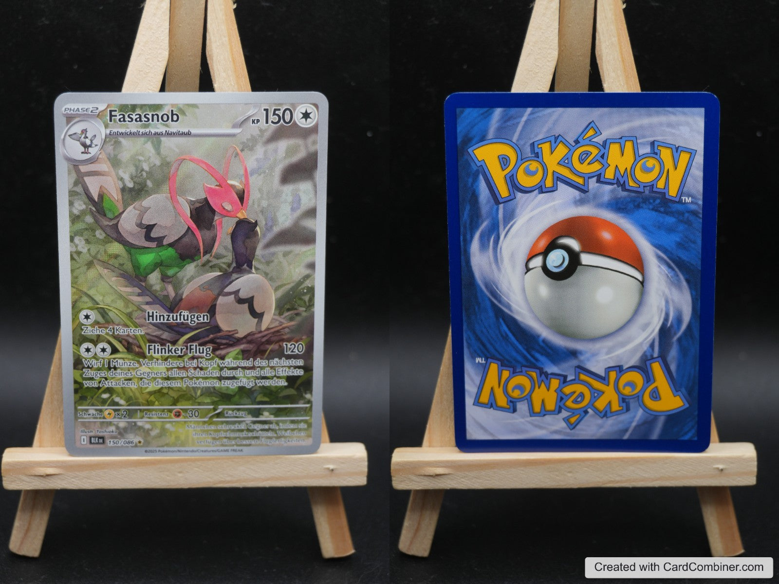 Fasasnob BLK 150 Schwarze Blitze Pokémon Karte Deutsch Near Mint