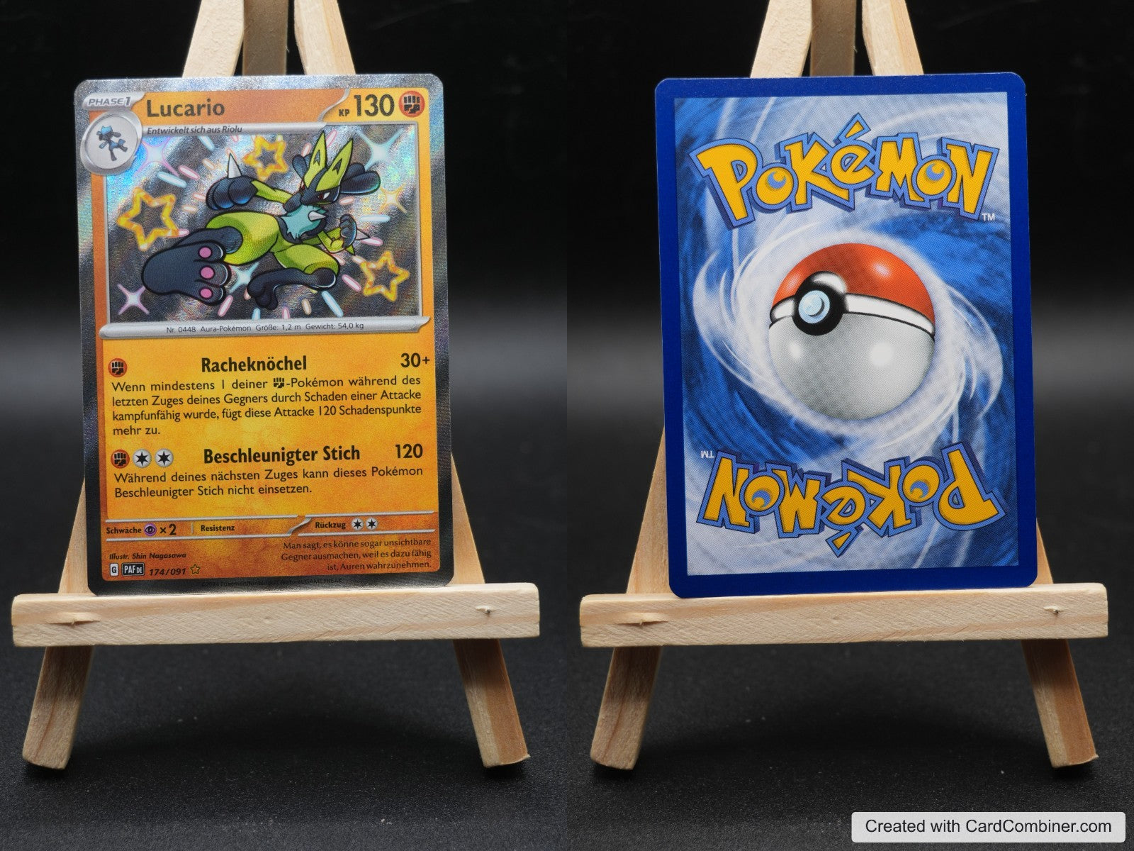 Lucario PAF 174 Paldeas Schicksale Pokémon Karte Deutsch Near Mint