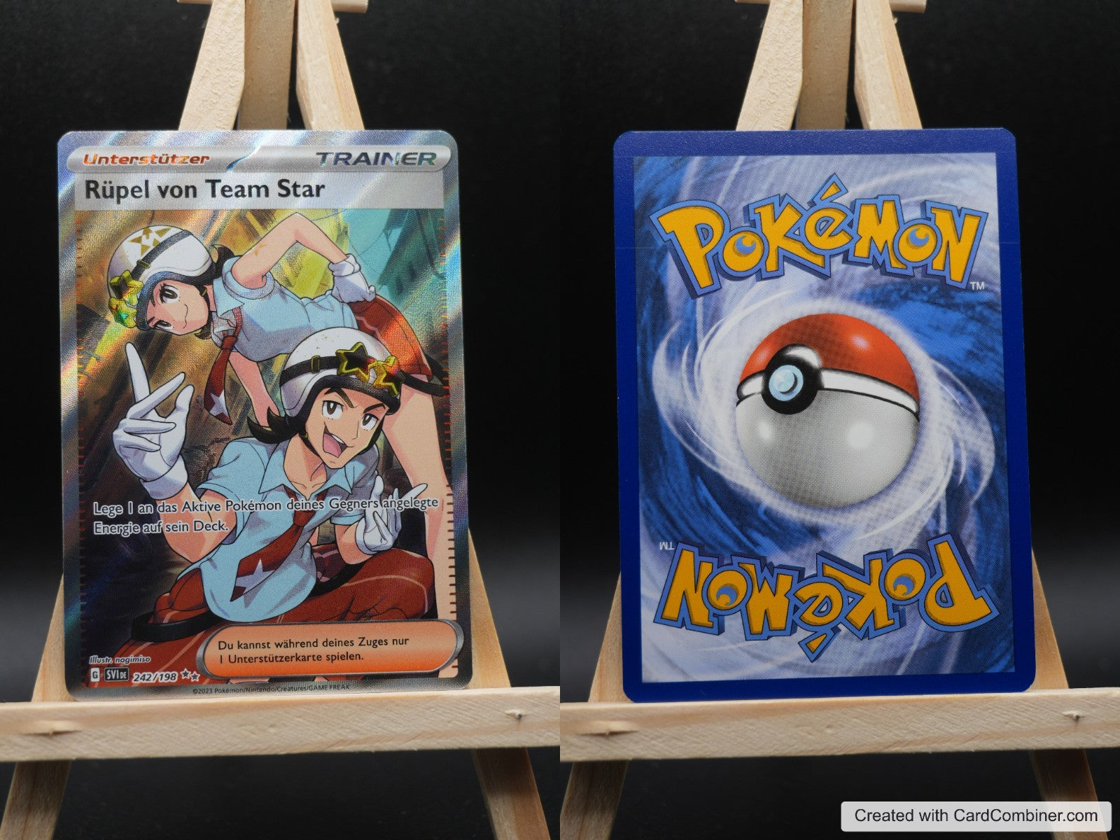 Rüpel von Team Star SVI 242 Karmesin und Purpur Pokémon Karte Deutsch Near Mint