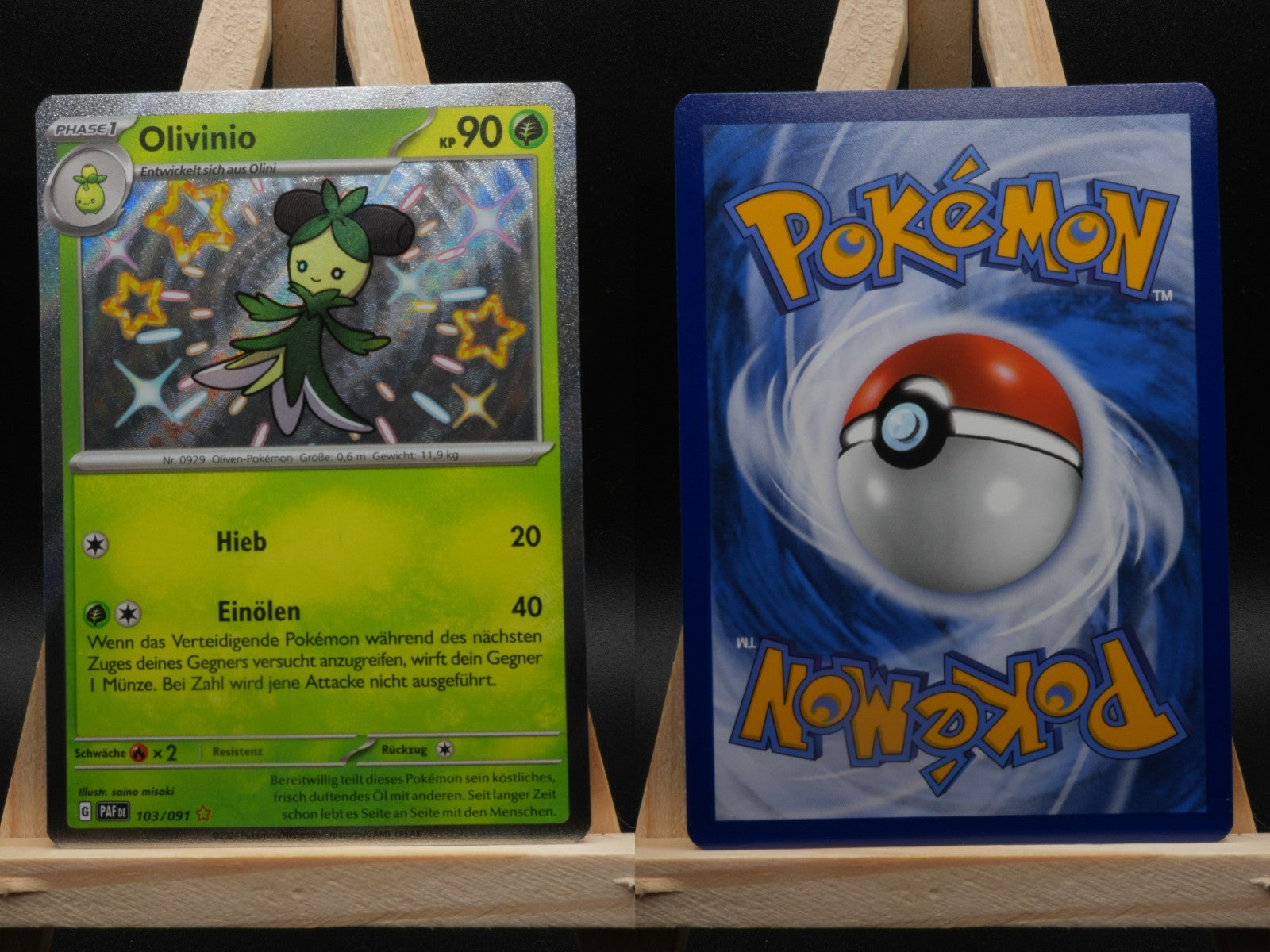 Olivinio 103/091 Shiny Rare Paldeas Schicksale DE NM Pokémon
