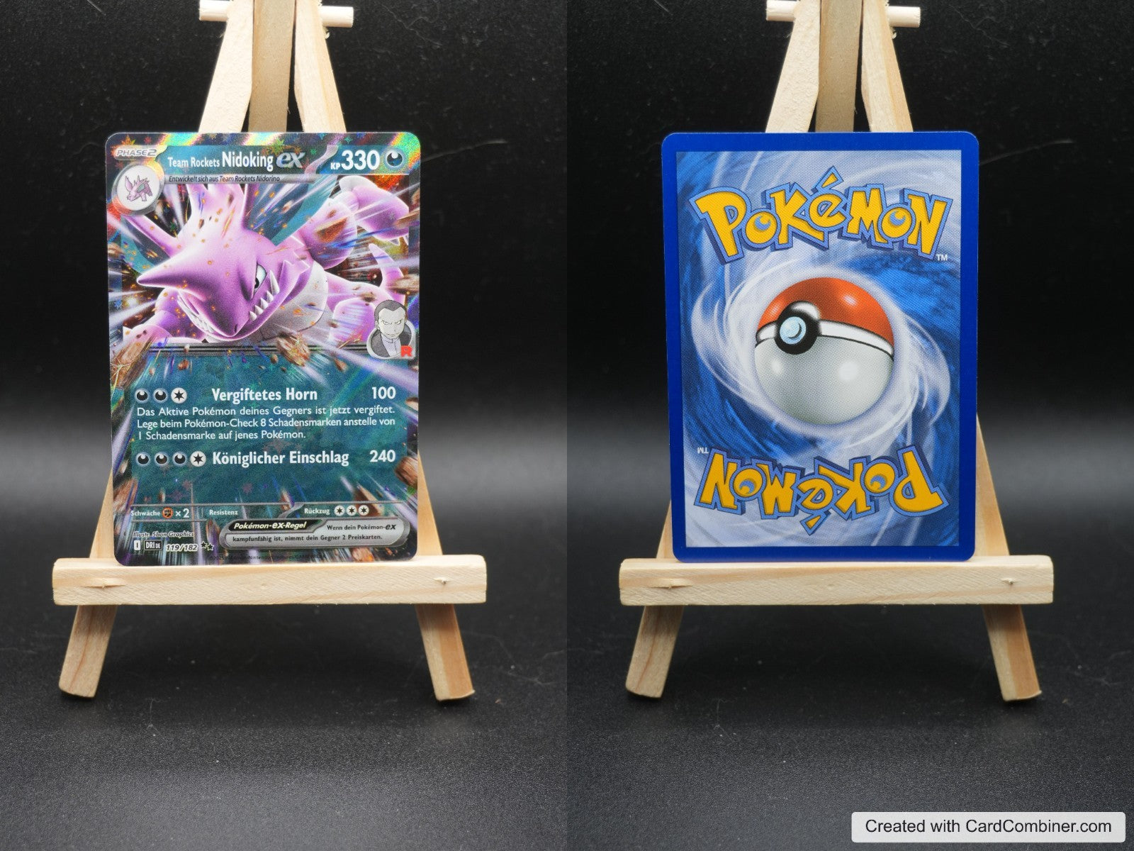 Team Rockets Nidoking ex DRI 119 Ewige Rivalen Pokémon Karte Deutsch Near Mint