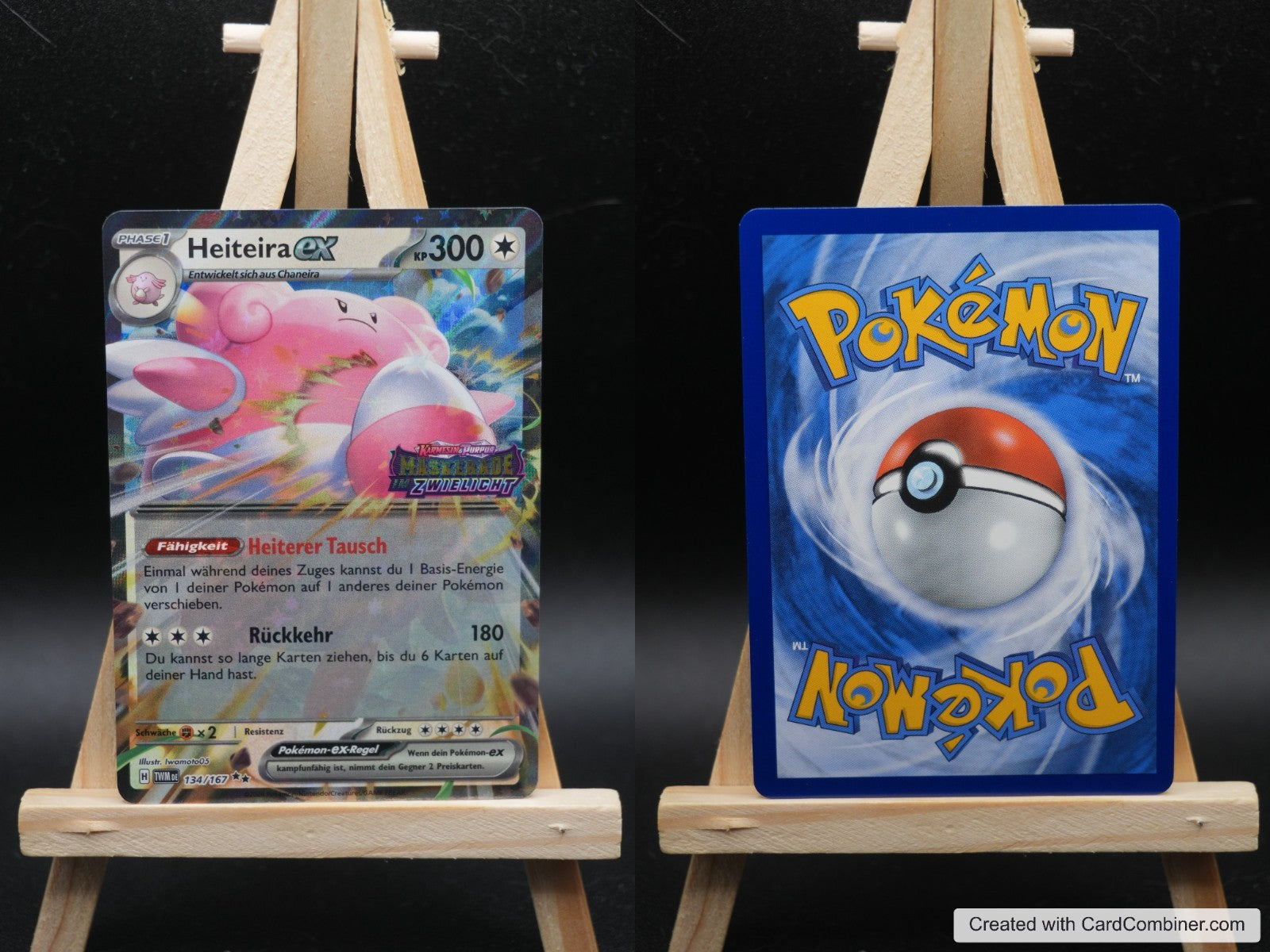 Heiteira ex TWM 134 Maskerade im Zwielicht Pokémon Karte Deutsch Near Mint