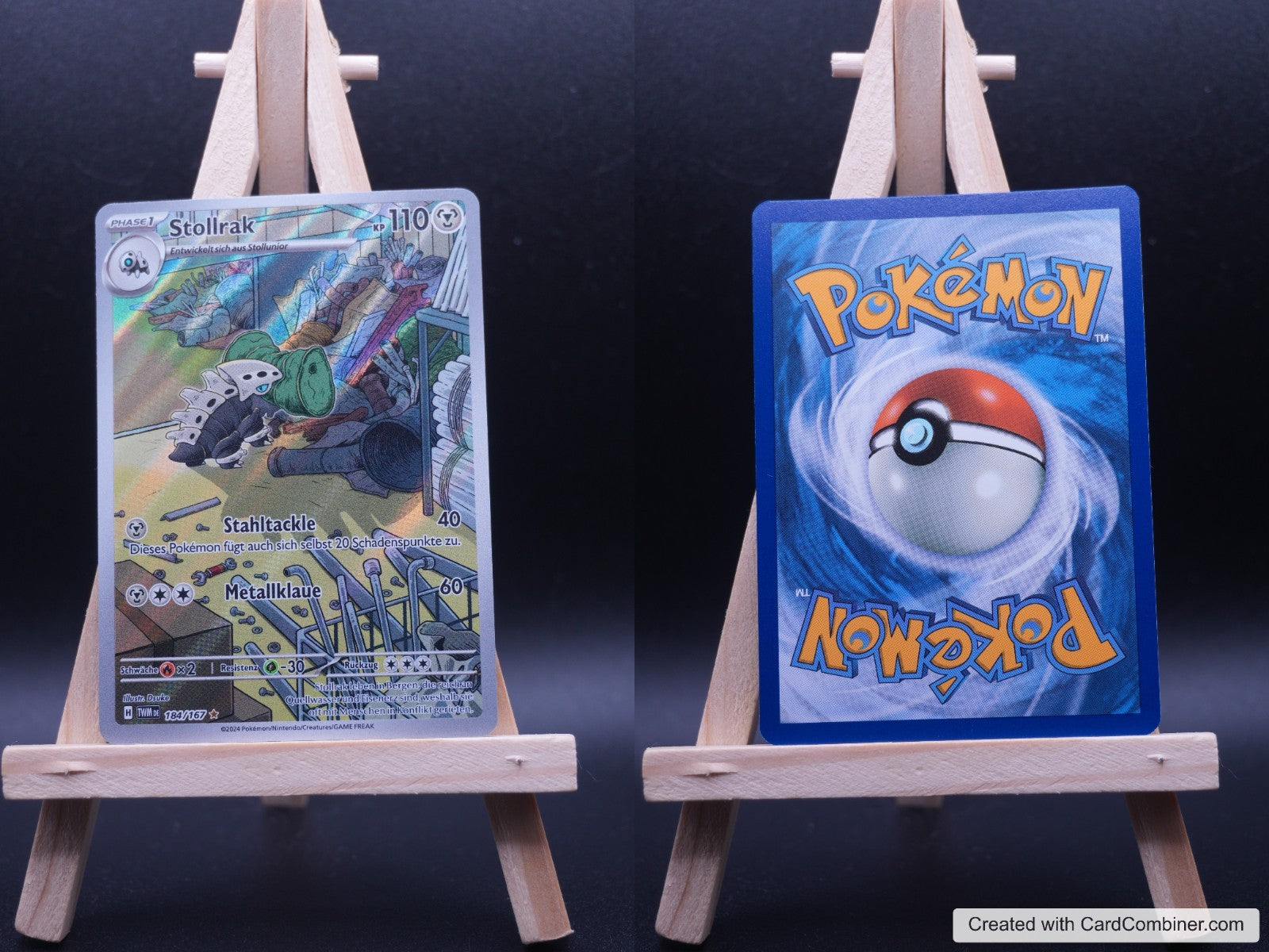 Stollrak TWM 184 Maskerade im Zwielicht Pokémon Karte Deutsch Near Mint