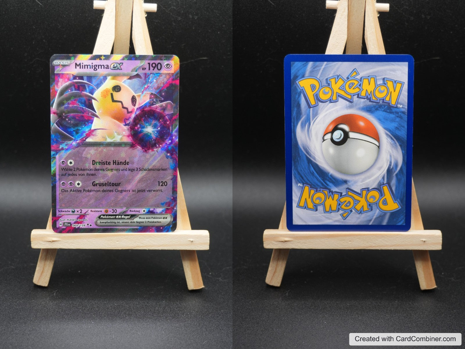 Mimigma ex JTG 069 Reisegefährten Pokémon Karte Deutsch Near Mint