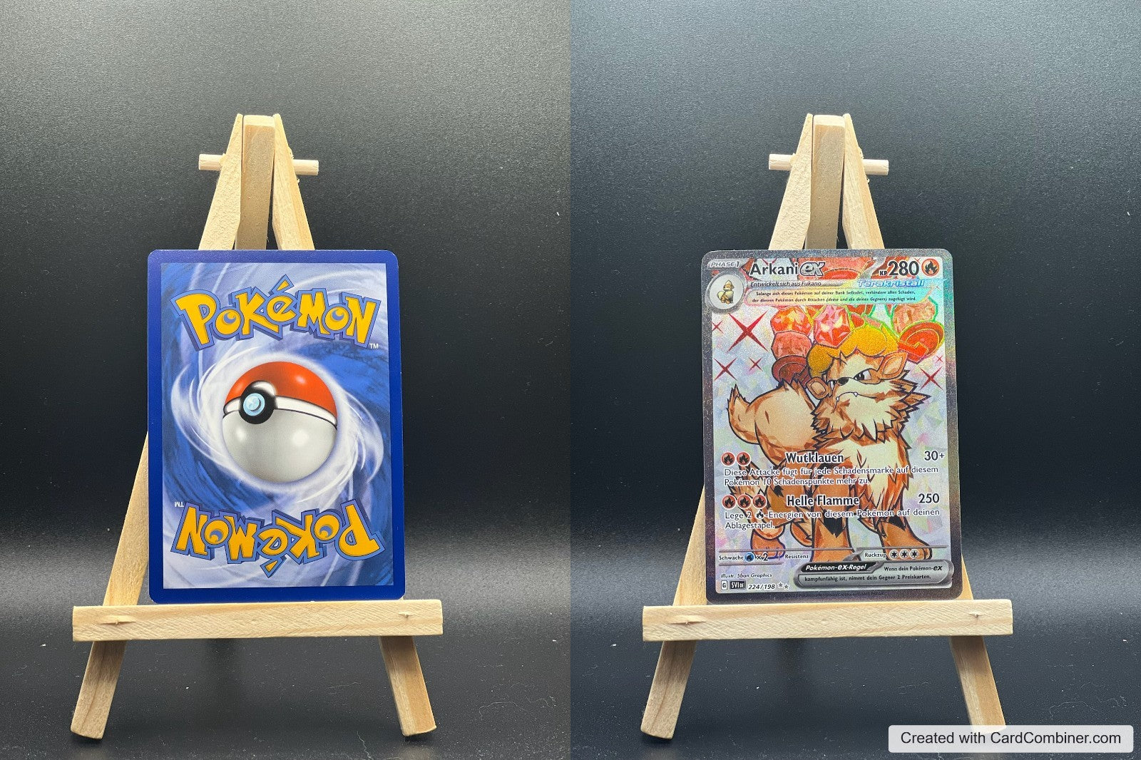Arkani ex SVI 224 Karmesin und Purpur Pokémon Karte Deutsch Near Mint