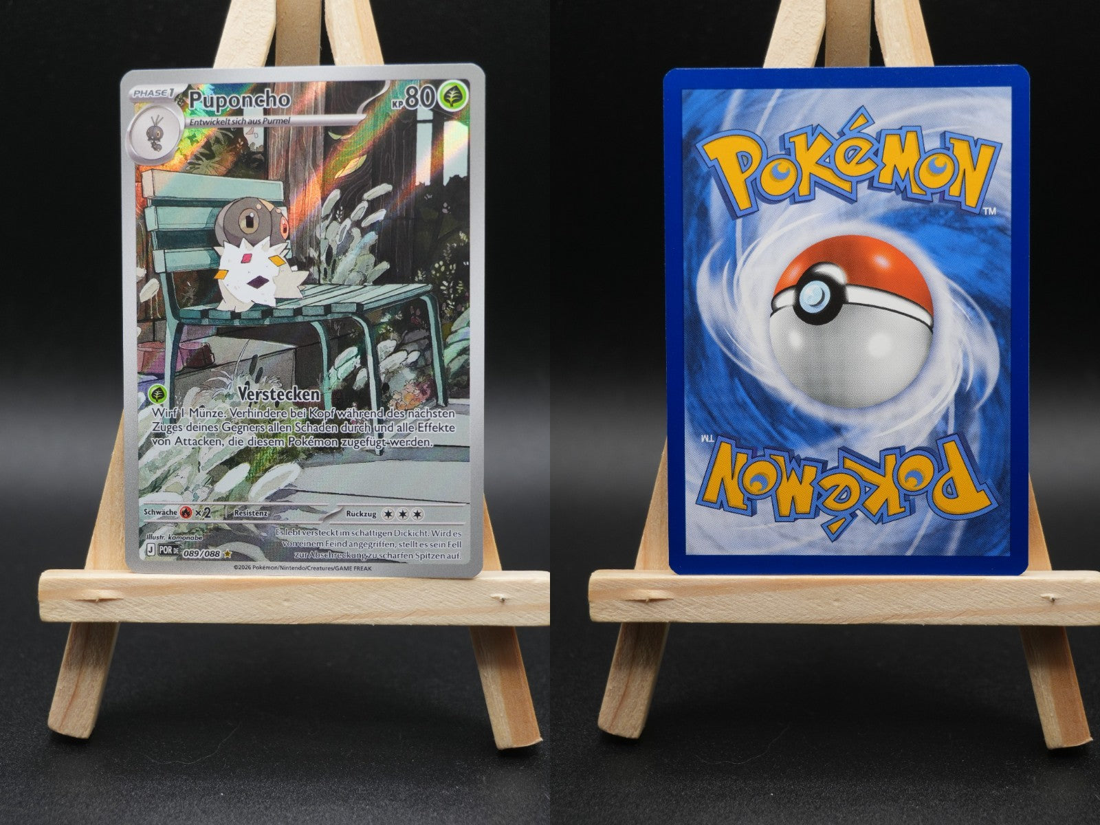Puponcho POR 089 Optimale Ordnung Pokémon Karte Deutsch Near Mint