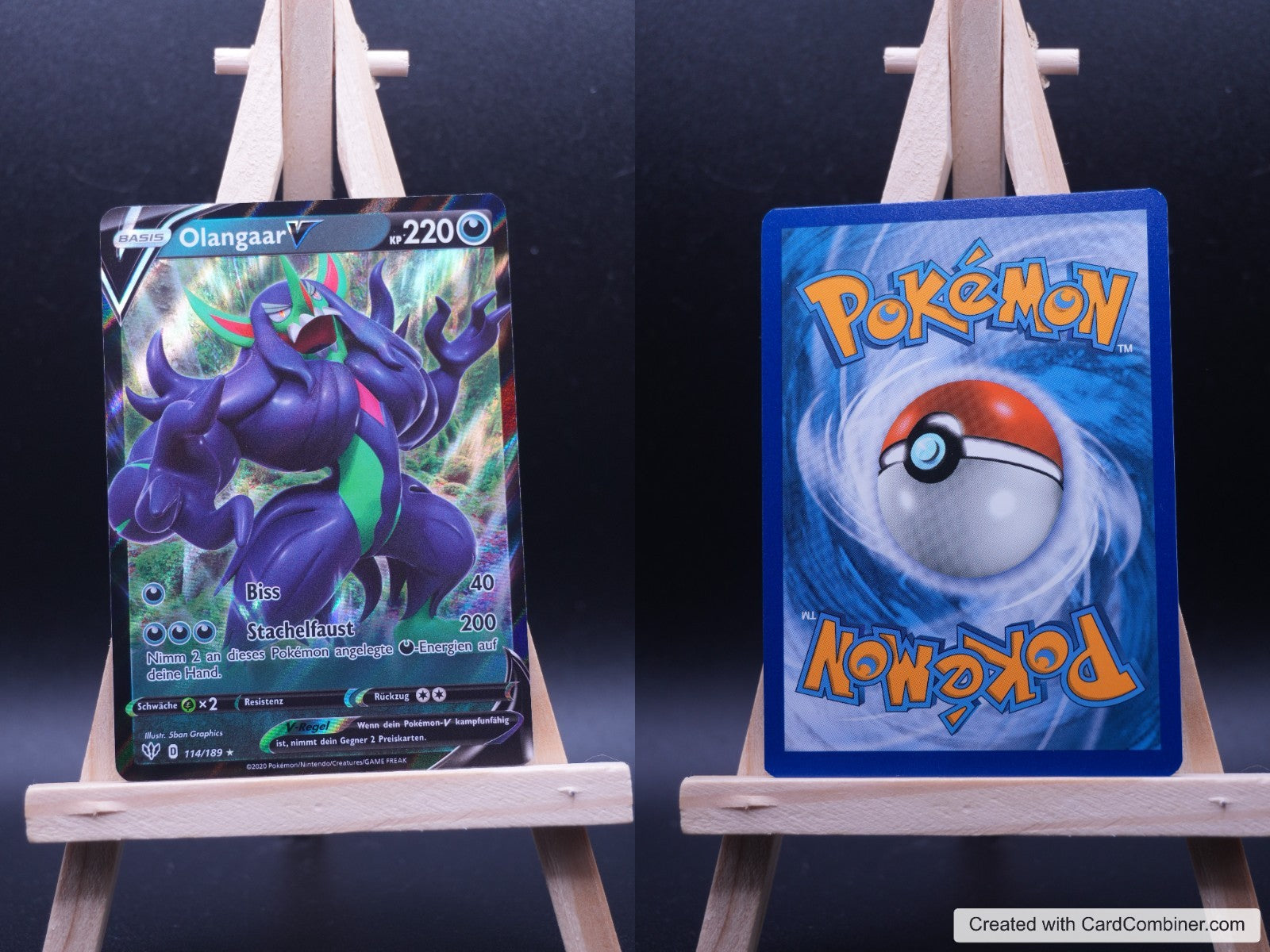 Olangaar V DAA 114 Flammende Finsternis Pokémon Karte Deutsch Near Mint
