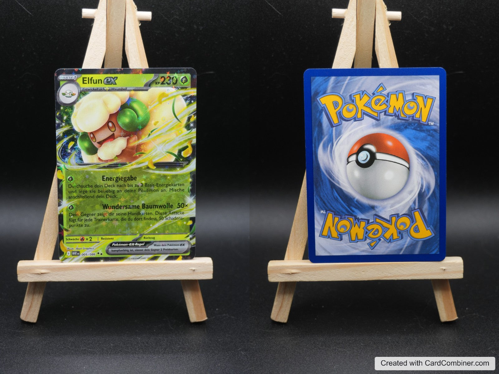 Elfun ex WHT 005 Weiße Flammen Pokémon Karte Deutsch Near Mint