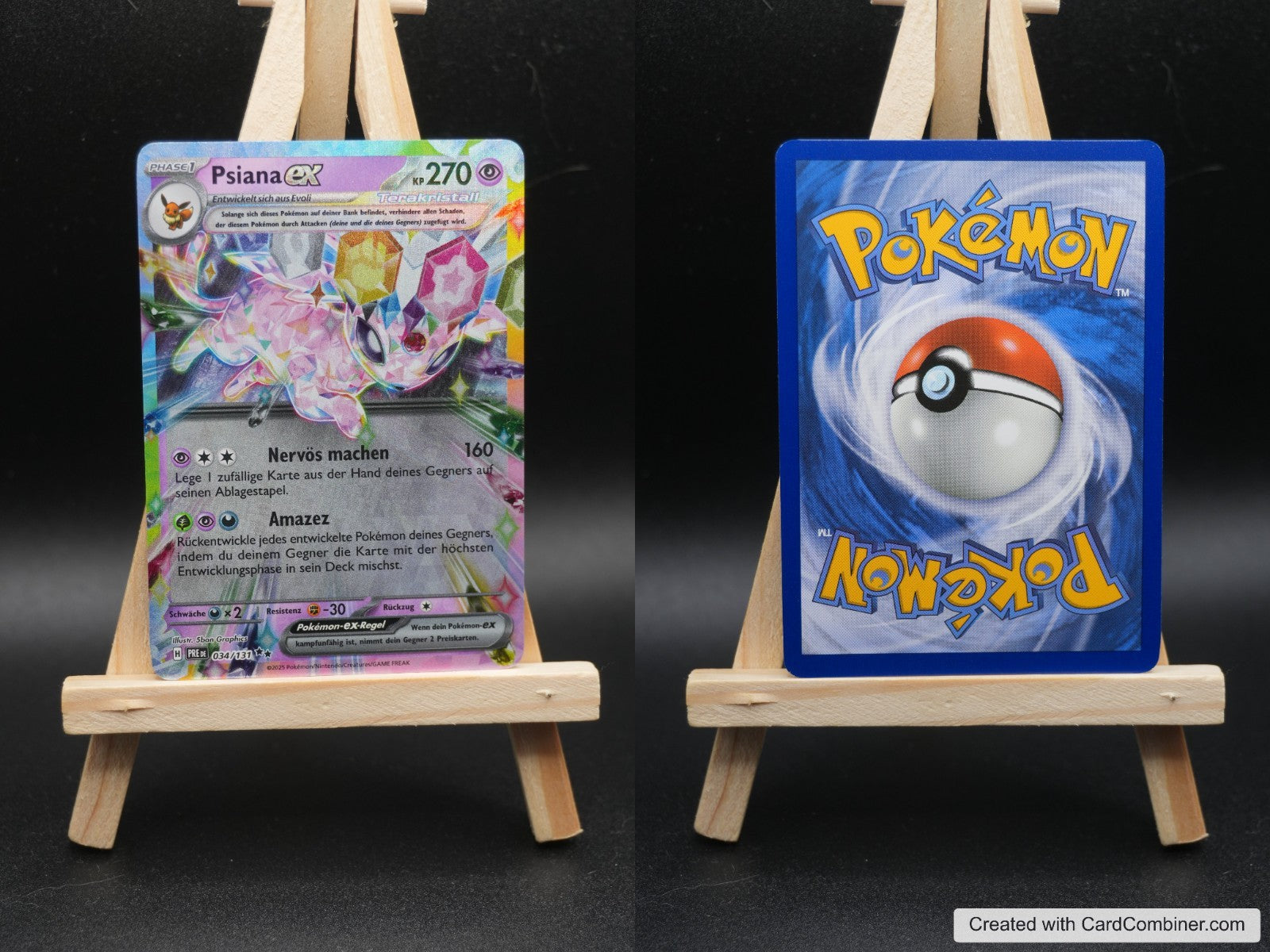Psiana ex PRE 034 Prismatische Entwicklungen Pokémon Karte Deutsch Near Mint