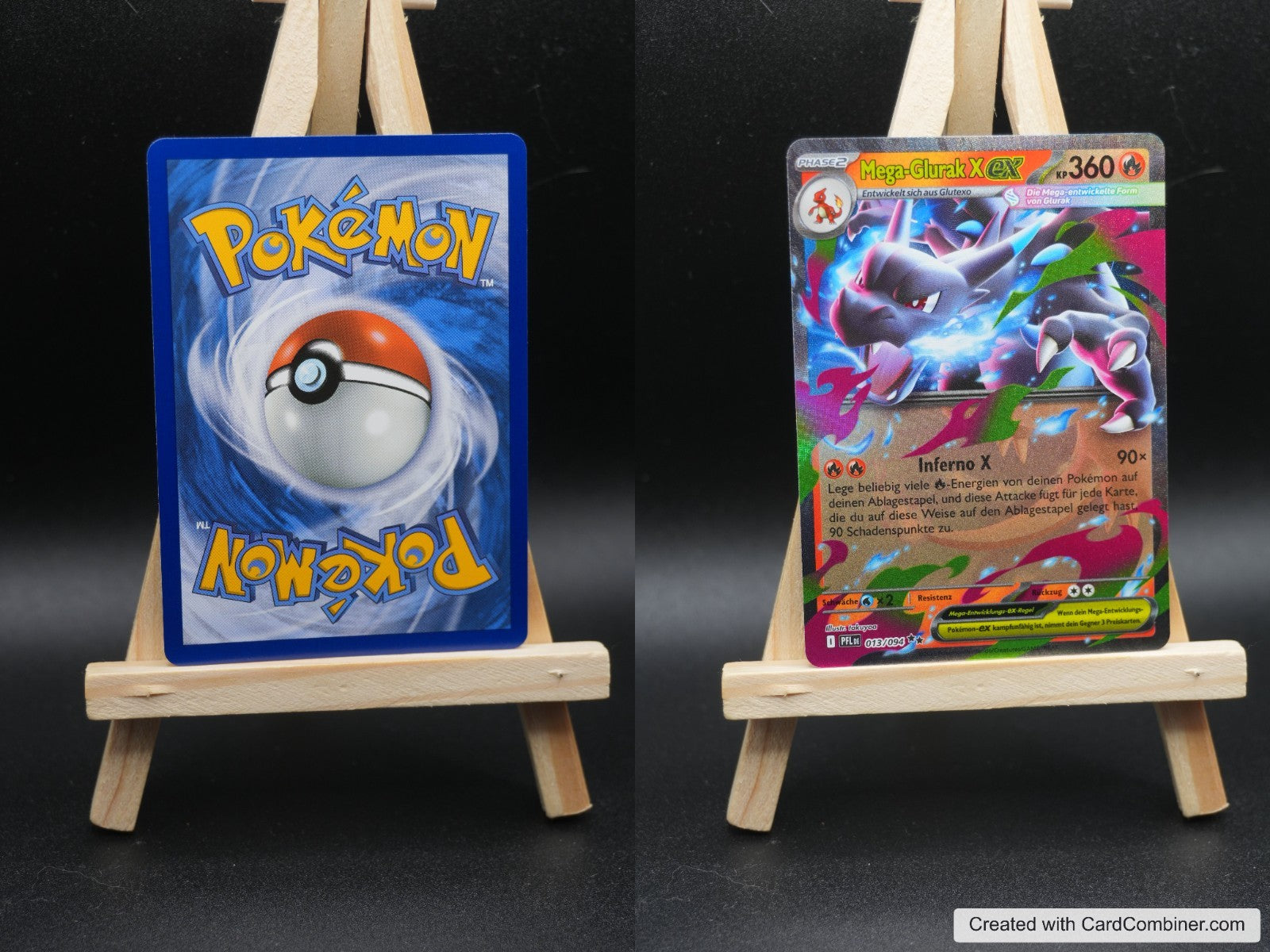 Mega Glurak X ex PFL 013 Fatale Flammen Pokémon Karte Deutsch Near Mint