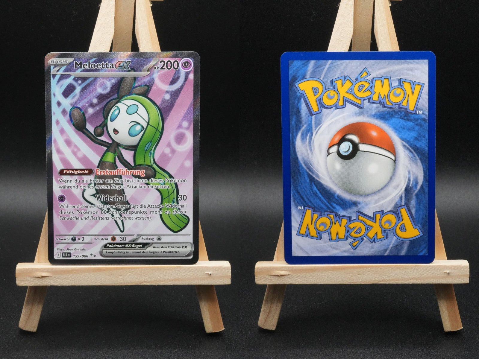 Meloetta ex BLK 159 Schwarze Blitze Pokémon Karte Deutsch Near Mint