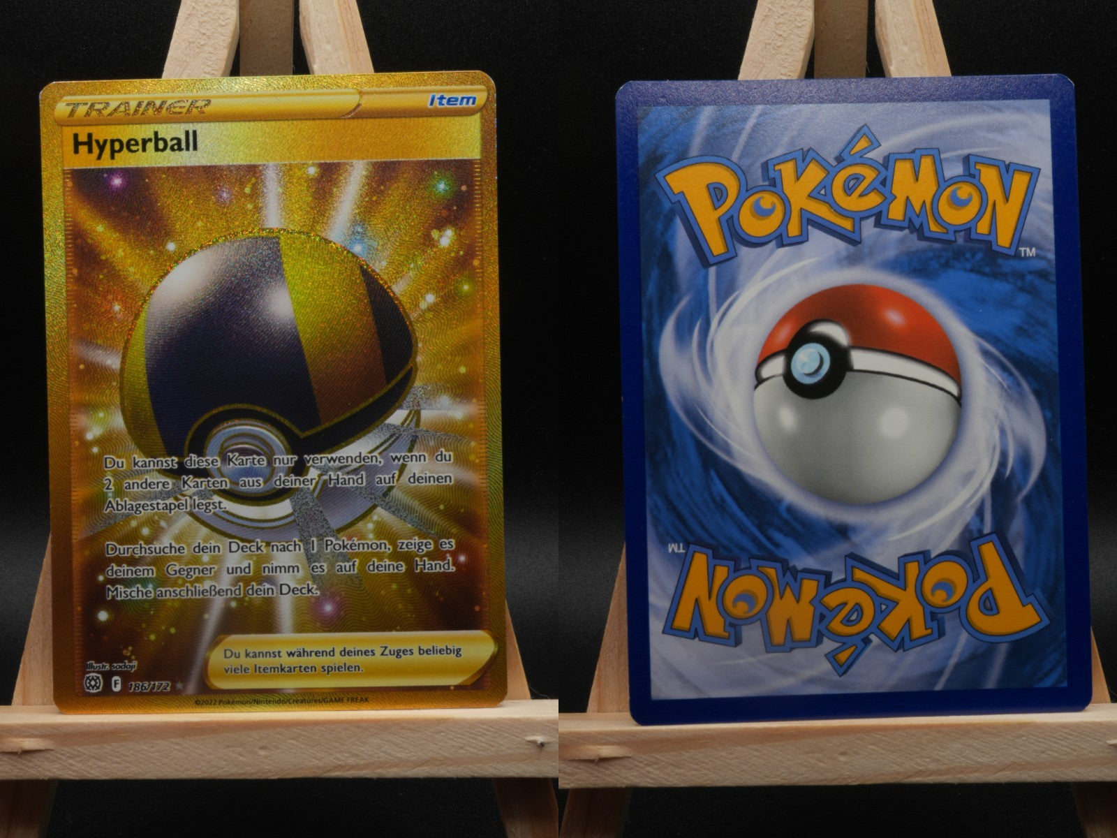 Hyperball 186/172 Secret Rare Strahlende Sterne DE NM Pokémon