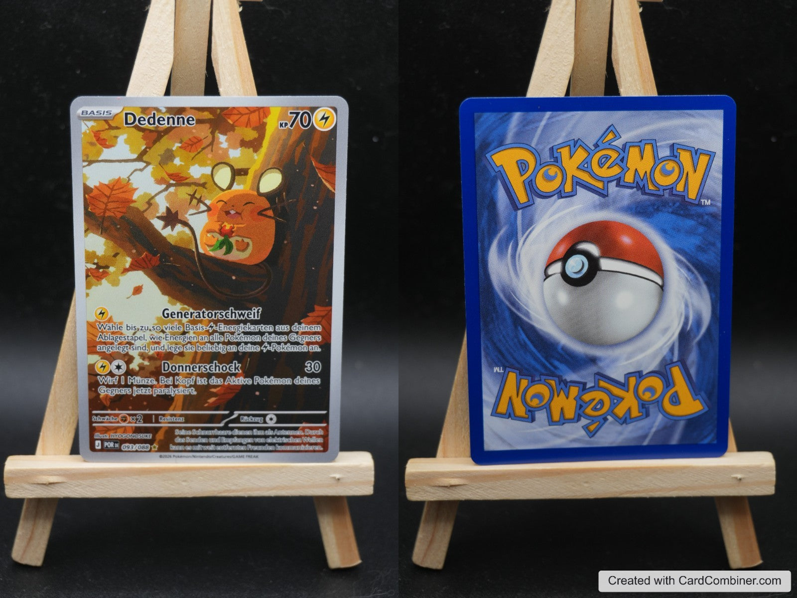 Dedenne POR 093 Optimale Ordnung Pokémon Karte Deutsch Near Mint
