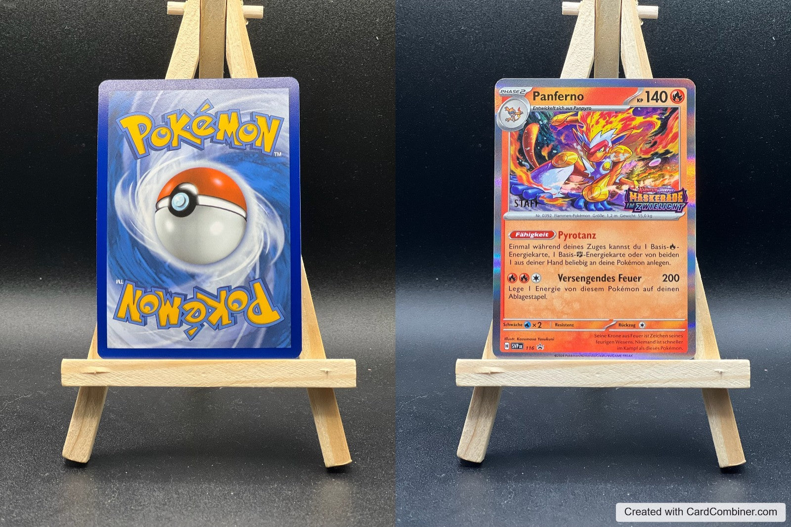 Panferno SVP 116 SV Black Star Promo Pokémon Karte Deutsch Near Mint STAFF STAMP