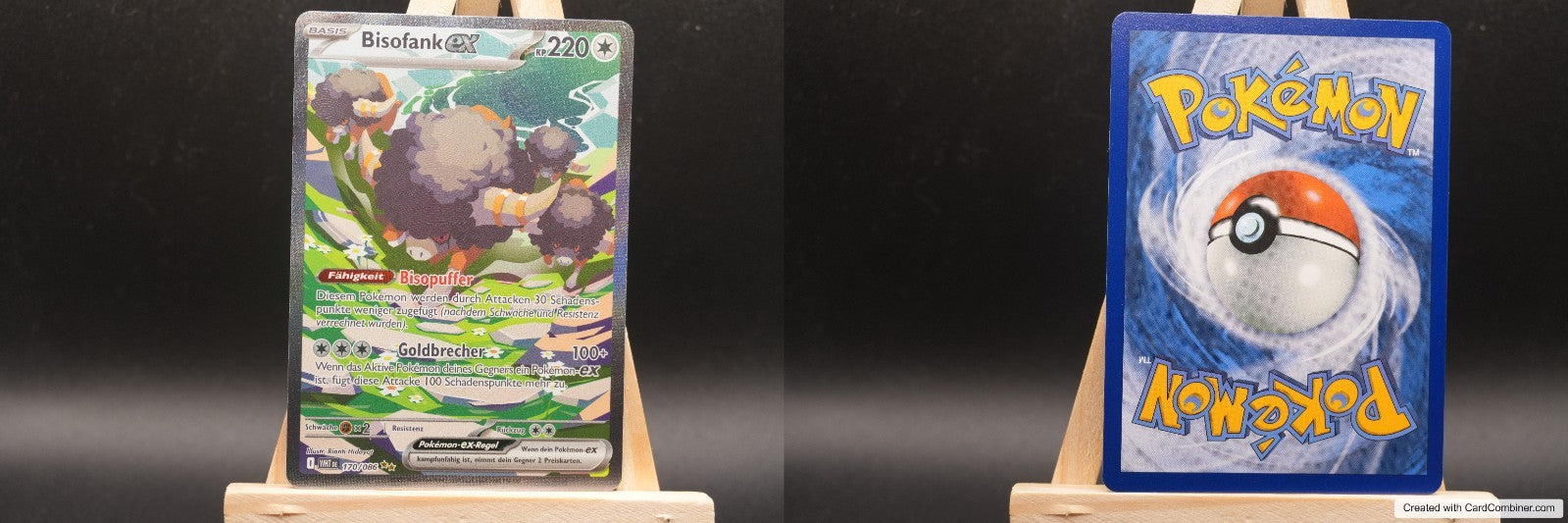 Bisofank ex WHT 170 Weiße Flammen Pokémon Karte Deutsch Near Mint