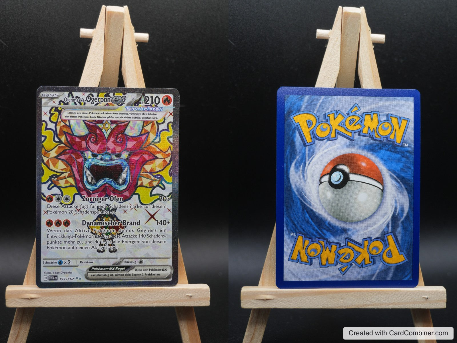 Ofenmaske Ogerpon ex TWM 192 Maskerade im Zwielicht Pokémon Karte Deutsch Near M