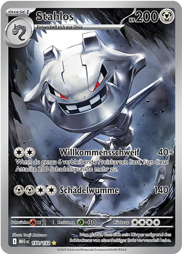 Stahlos MEG 150 Mega-Entwicklung Pokémon Karte Deutsch Near Mint