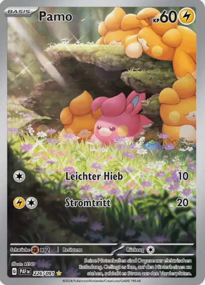 Pamo PAF 226 Paldeas Schicksale Pokémon Karte Deutsch Near Mint