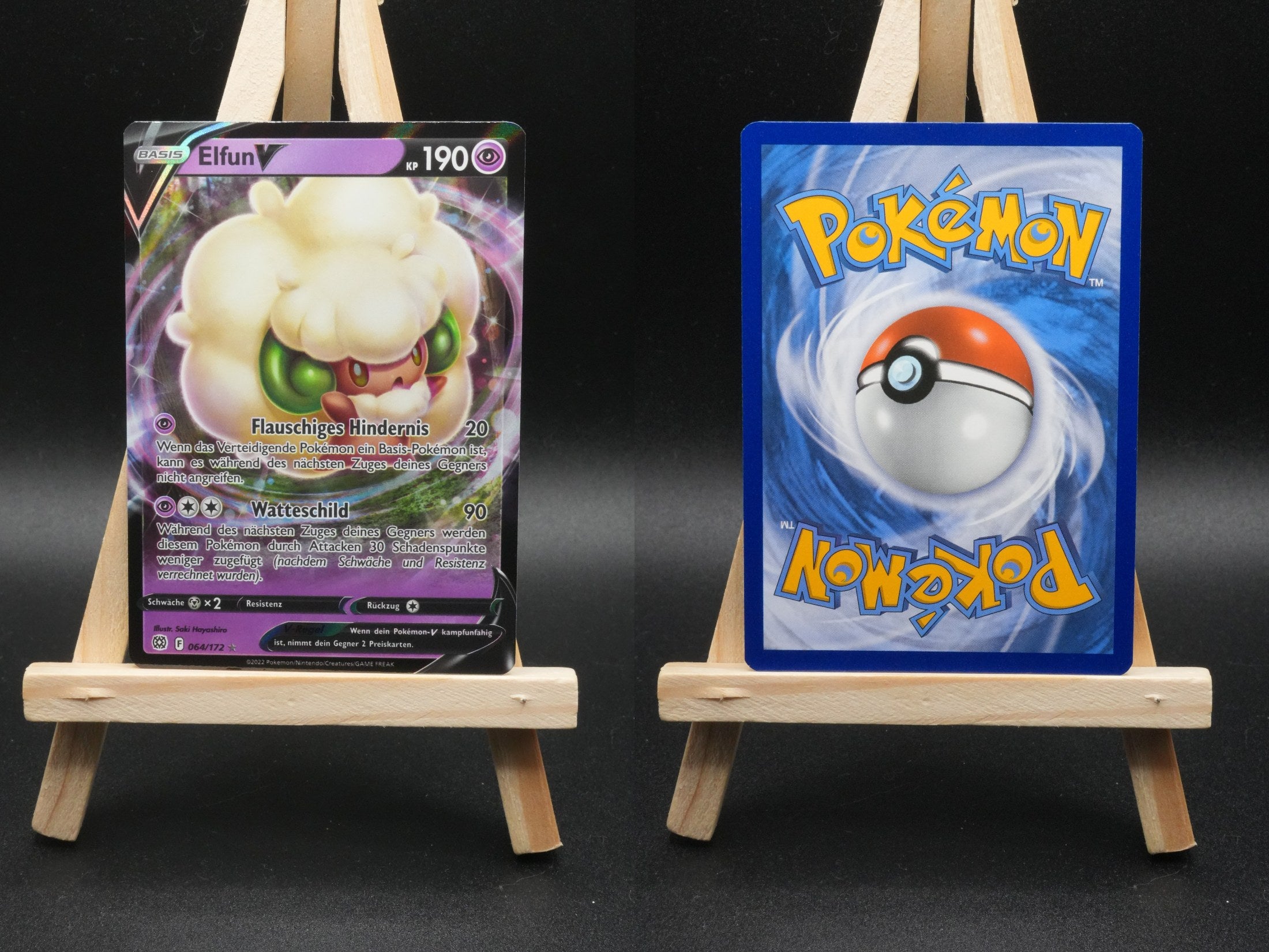 Elfun V BRS 064 Strahlende Sterne Pokémon Karte Deutsch Near Mint