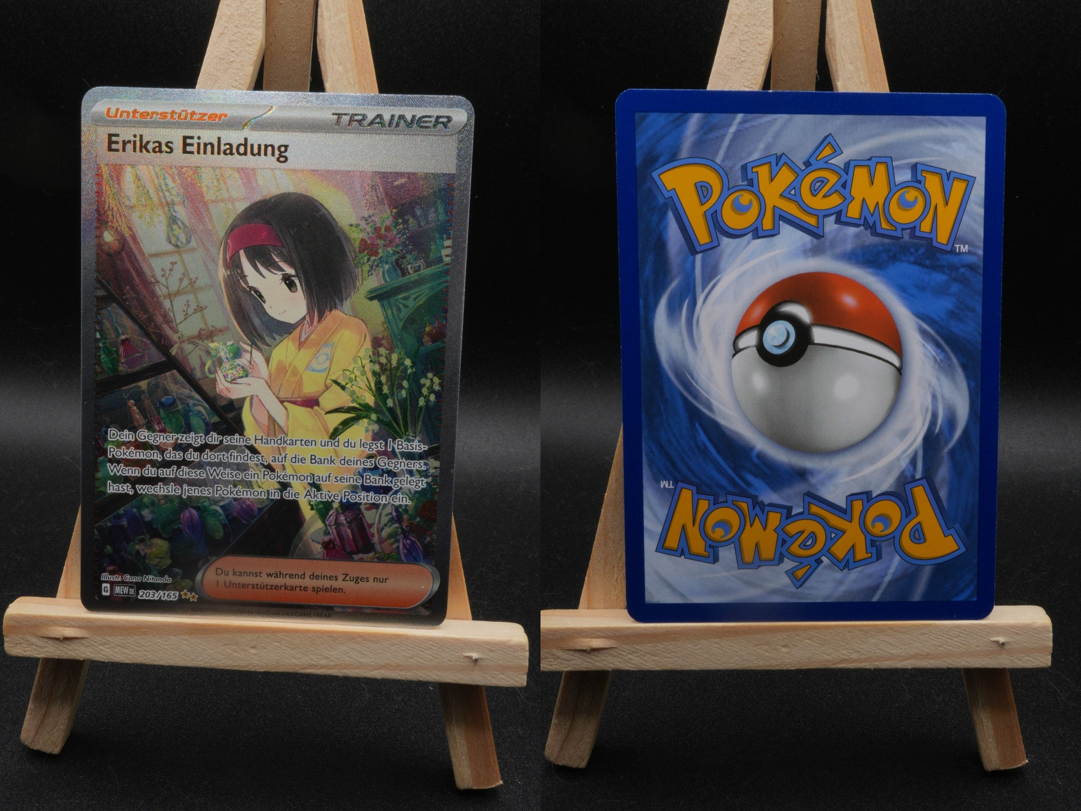 Erikas Einladung MEW 203 151 Pokémon Karte Deutsch Near Mint