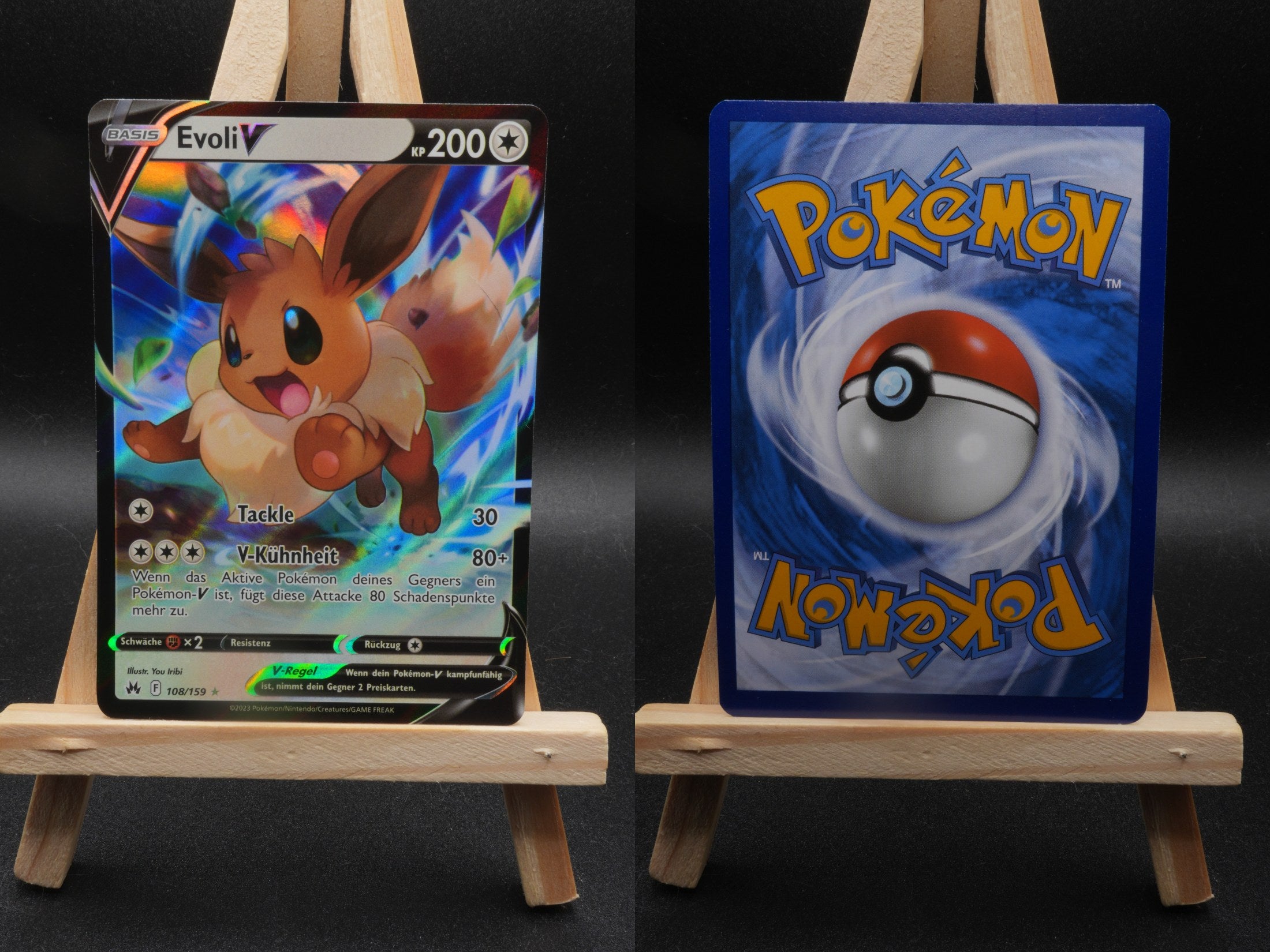 Evoli V CRZ 108 Zenit der Könige Pokémon Karte Deutsch Near Mint