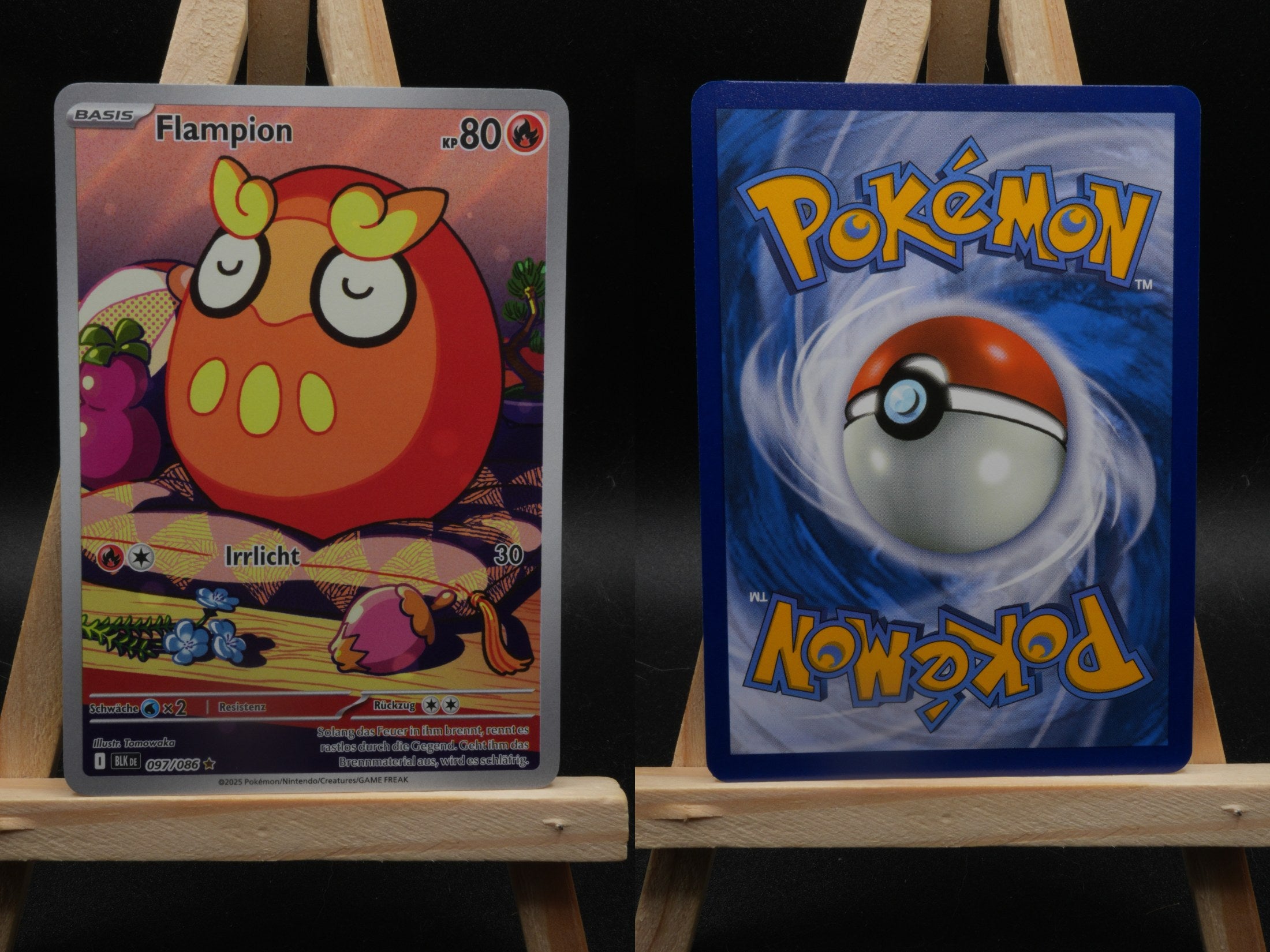Flampion BLK 097 Schwarze Blitze Pokémon Karte Deutsch Near Mint