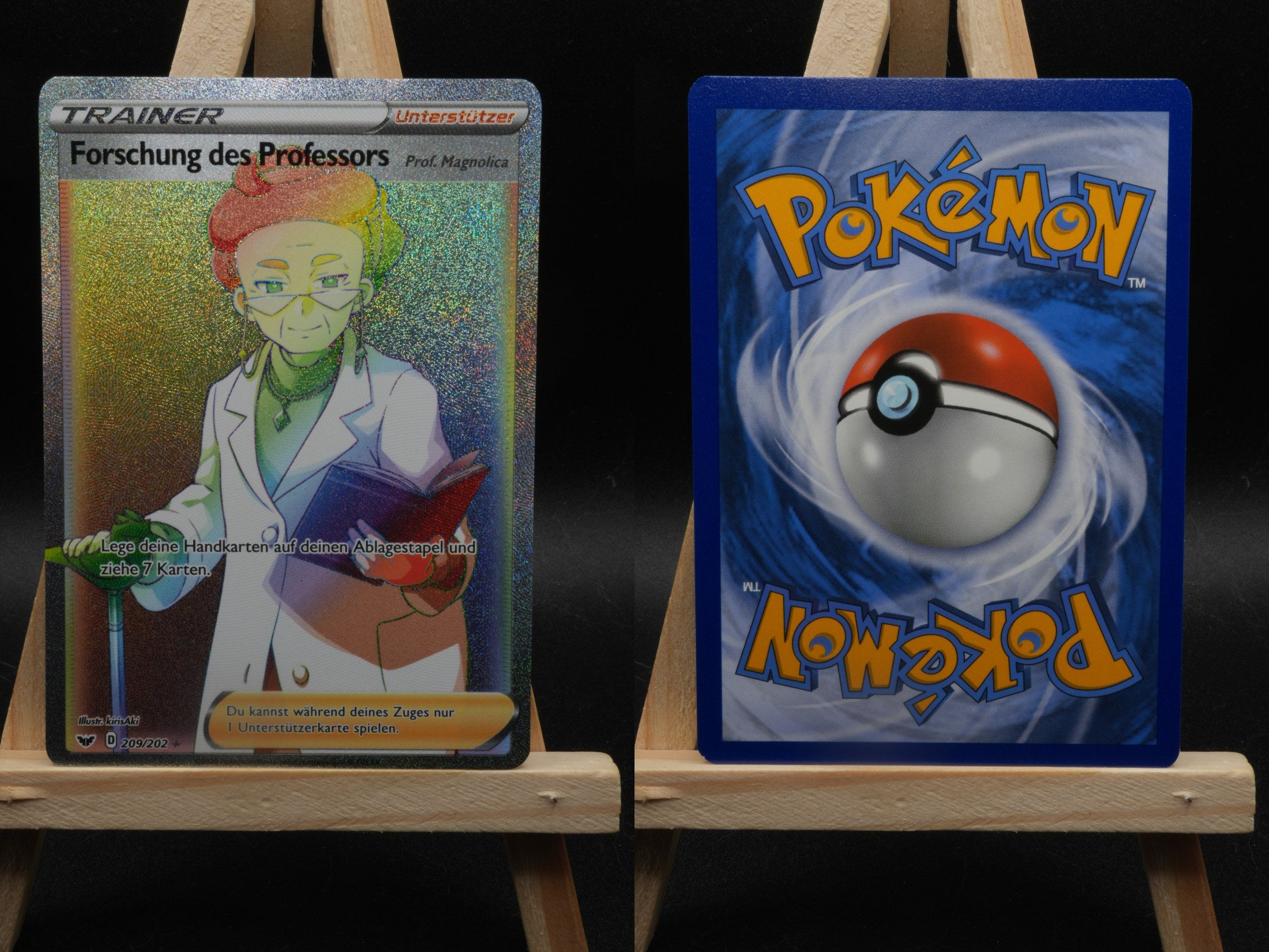 Forschung des Professors - Professor Magnolica SSH 209 Schwert & Schild Pokémon Karte Deutsch Near Mint