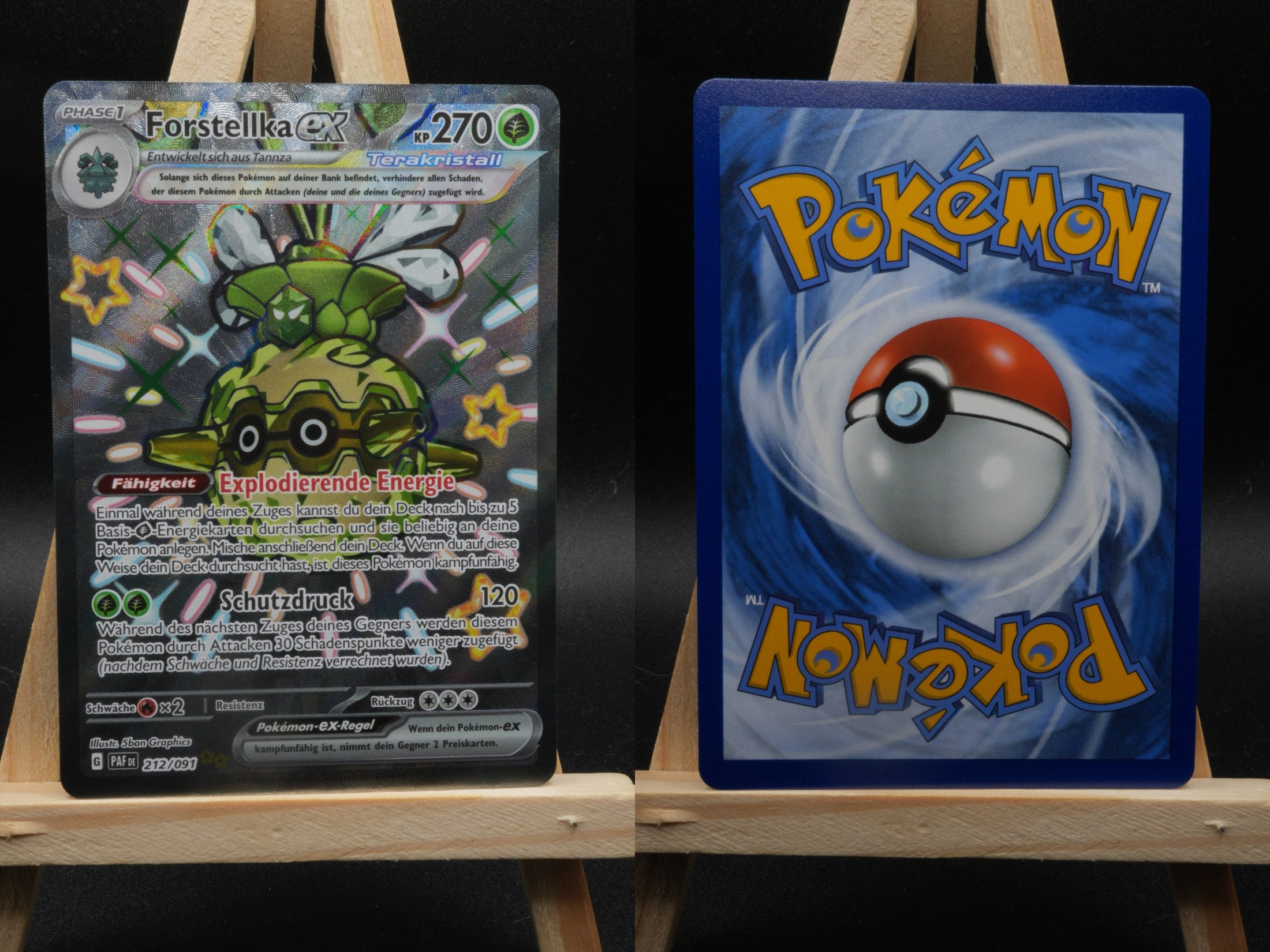 Forstellka ex PAF 212 Paldeas Schicksale Pokémon Karte Deutsch Near Mint