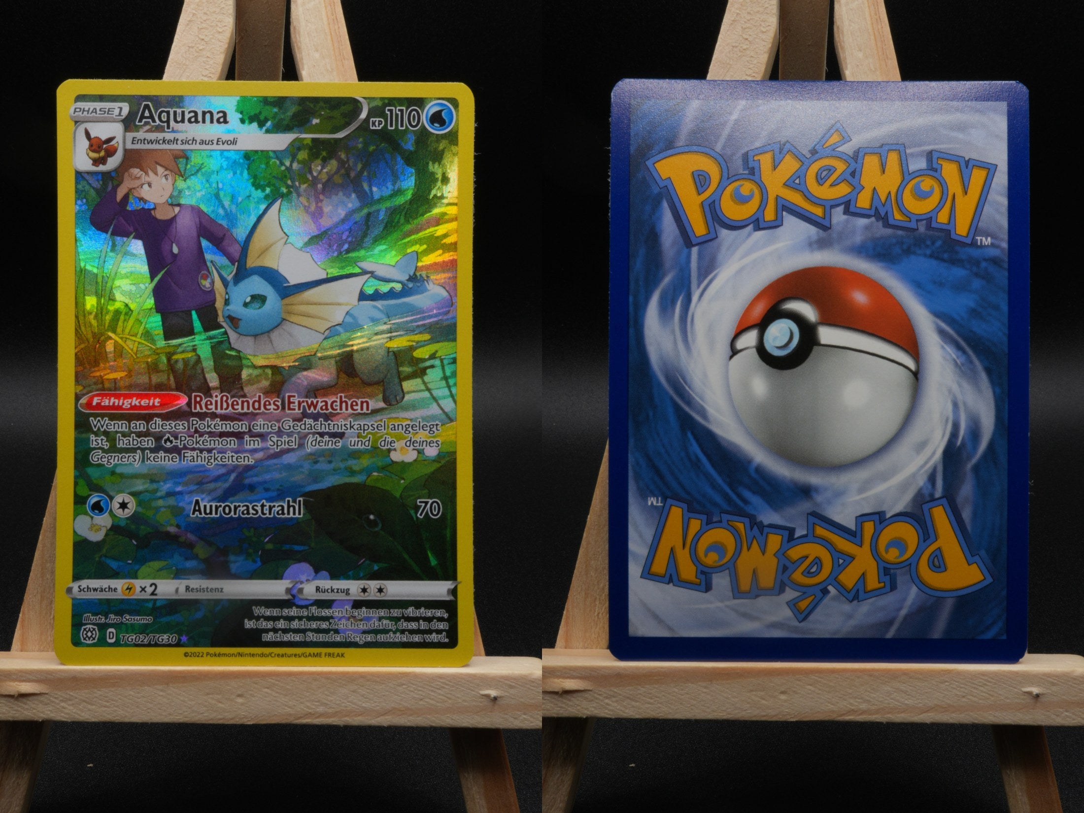 Aquana BRS TG02 Strahlende Sterne Pokémon Karte Deutsch Near Mint