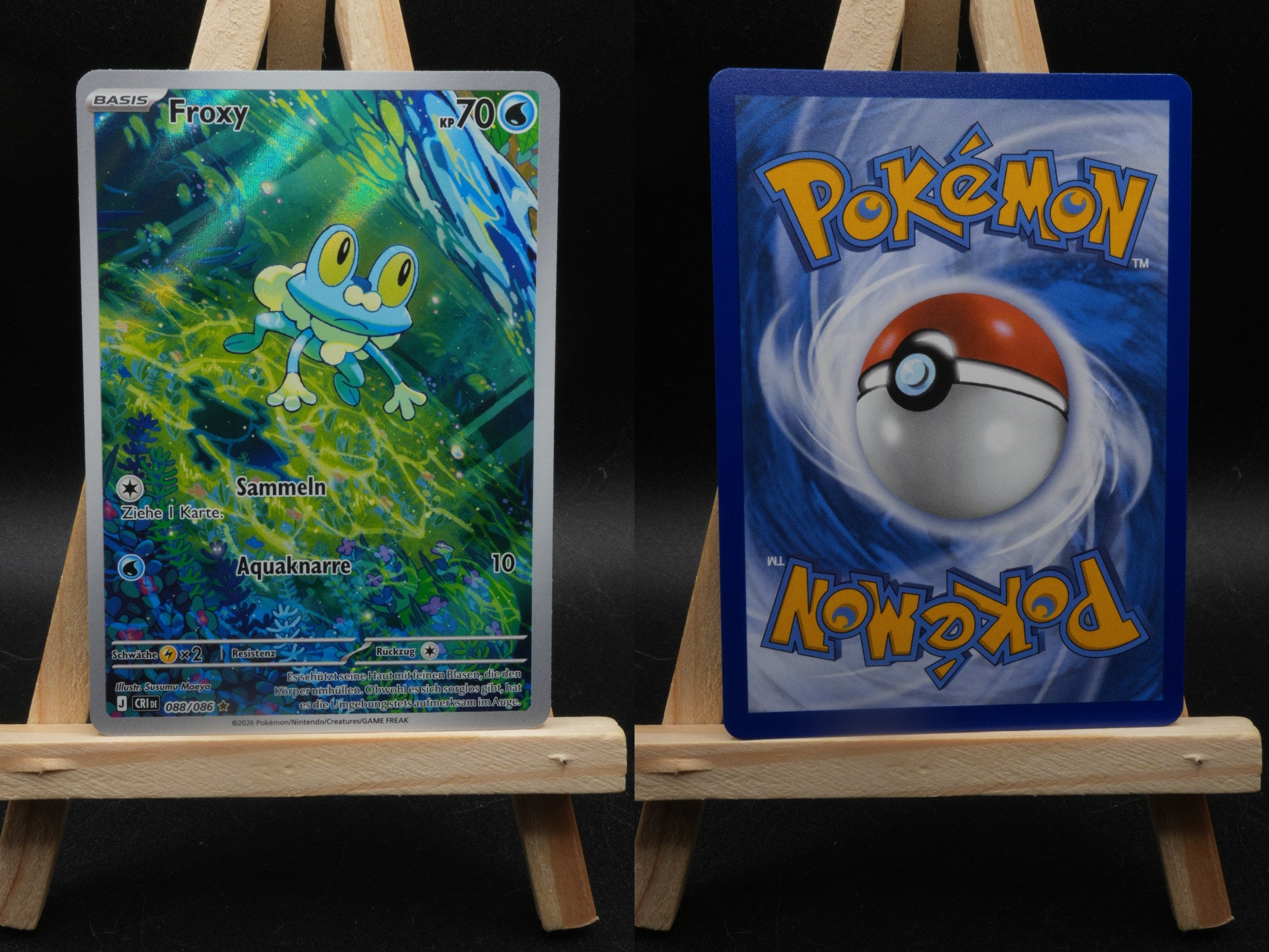 Froxy CRI 088 Wachsendes Chaos Pokémon Karte Deutsch Near Mint