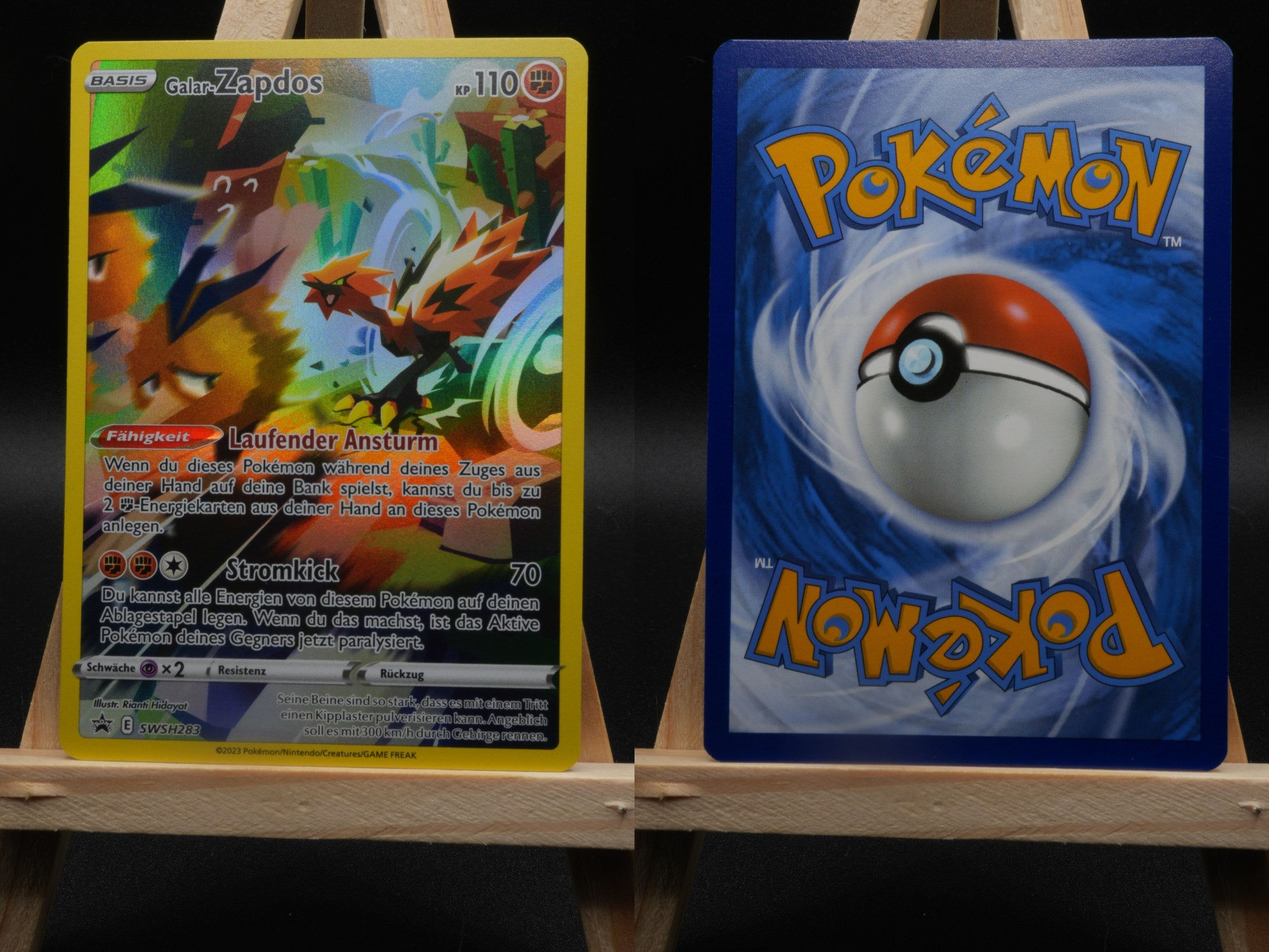 Galar-Zapdos SWSH 283 SWSH Black Star Promo Pokémon Karte Deutsch Near Mint