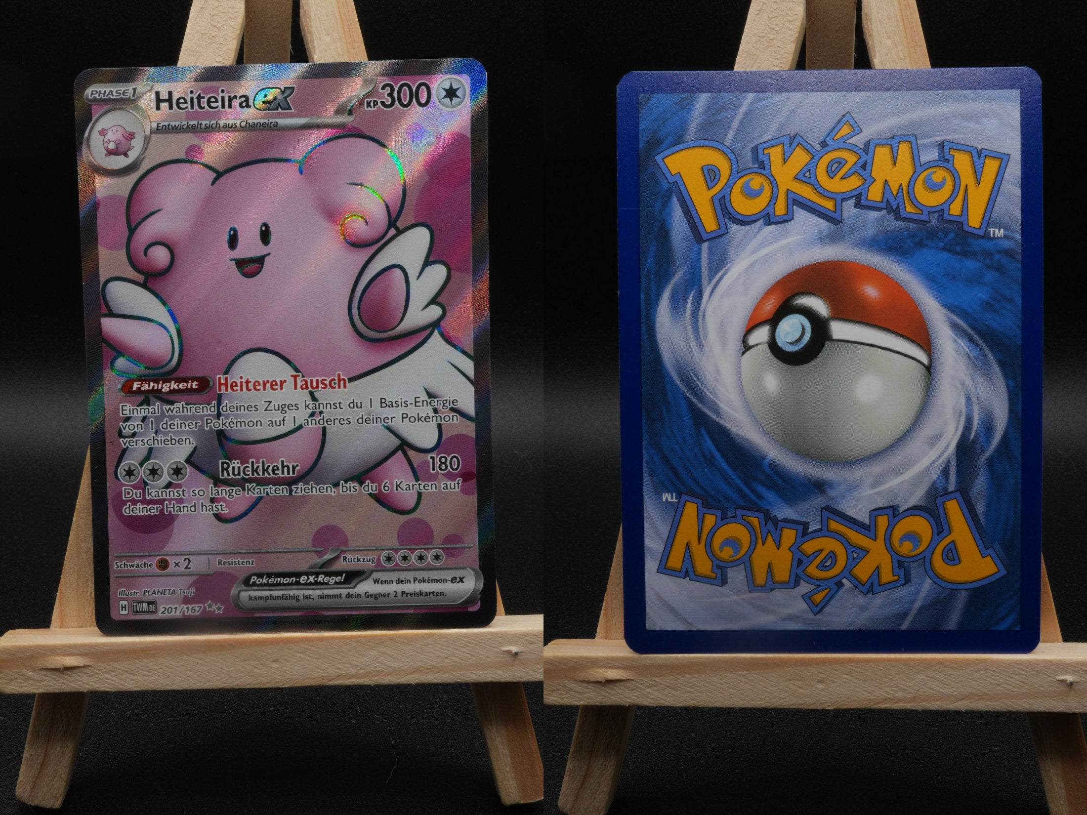 Heiteira ex TWM 201 Maskerade im Zwielicht Pokémon Karte Deutsch Near Mint
