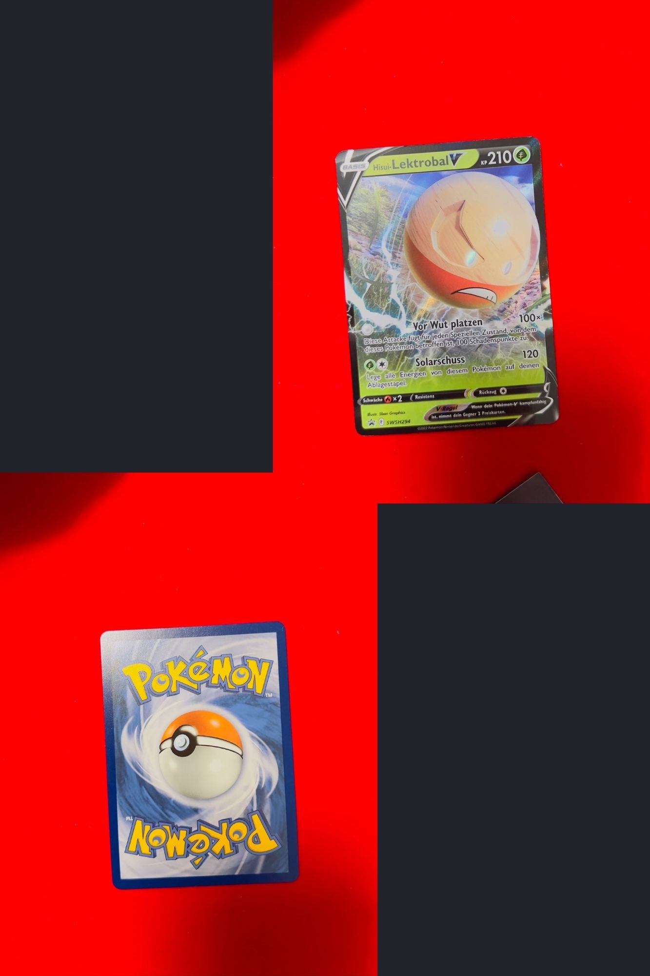 Hisui-Lektrobal V SWSH 294 SWSH Black Star Promo Pokémon Karte Deutsch Near Mint