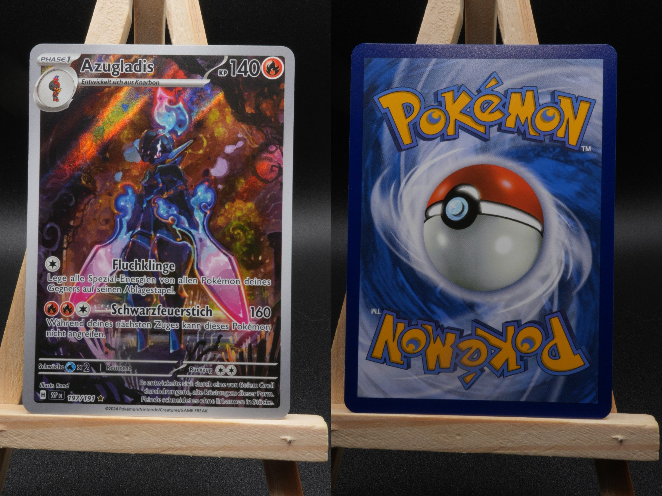 Azugladis SSP 197 Stürmische Funken Pokémon Karte Deutsch Near Mint