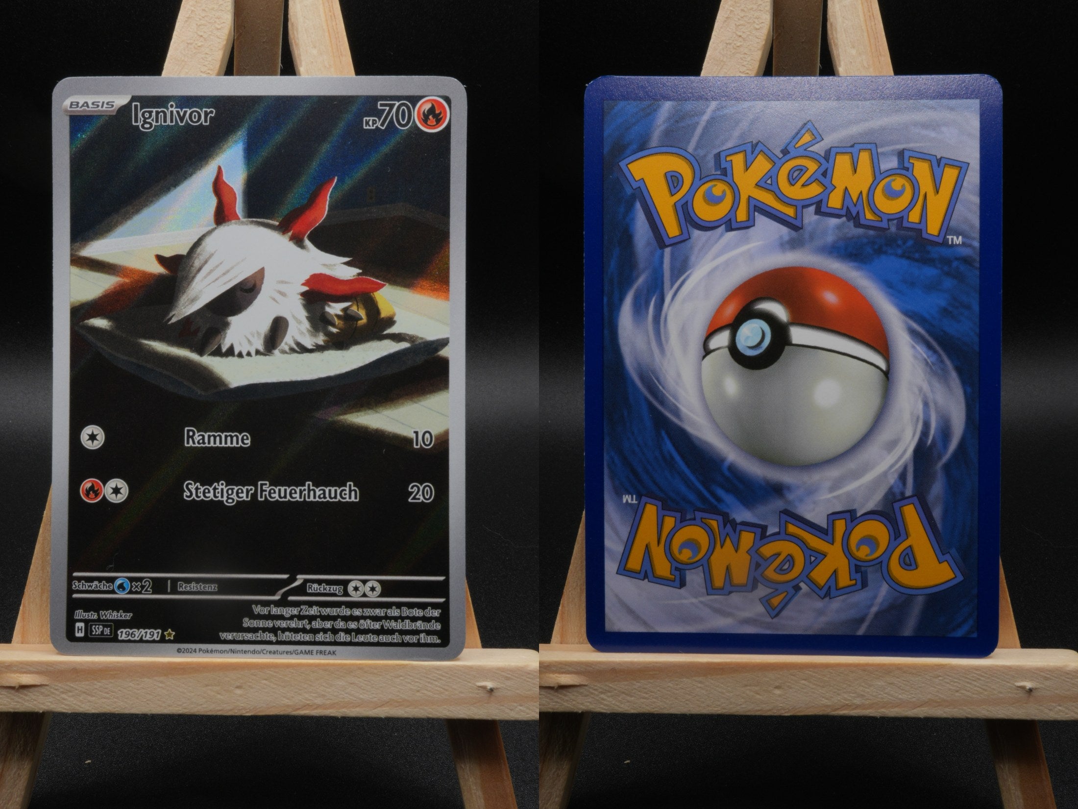 Ignivor SSP 196 Stürmische Funken Pokémon Karte Deutsch Near Mint