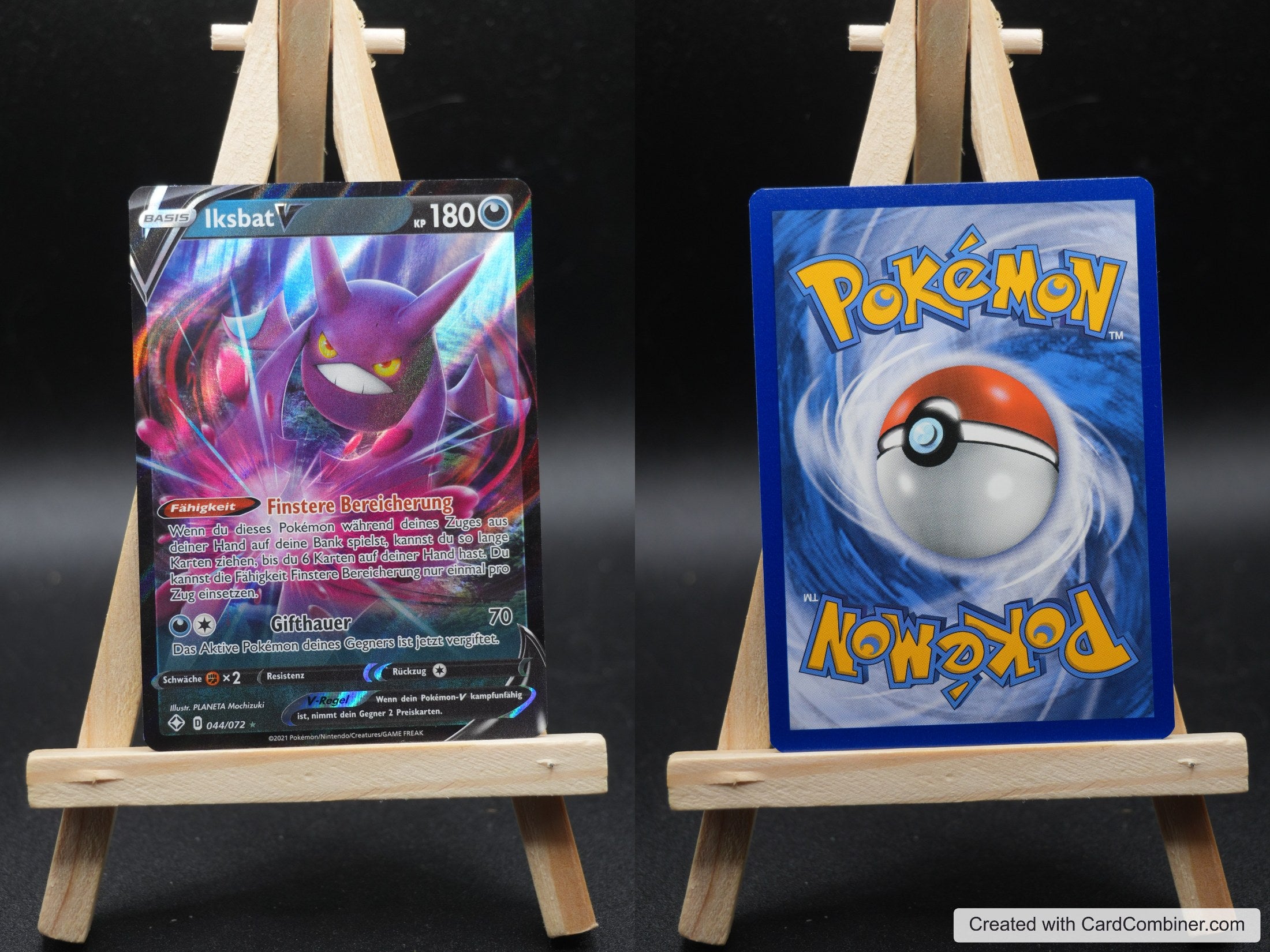 Iksbat V SHF 44 Glänzendes Schicksal Pokémon Karte Deutsch Near Mint