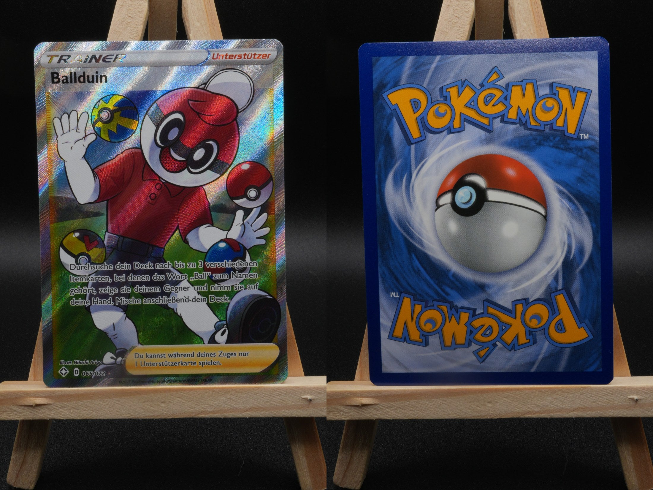 Ballduin SHF 65 Glänzendes Schicksal Pokémon Karte Deutsch Near Mint