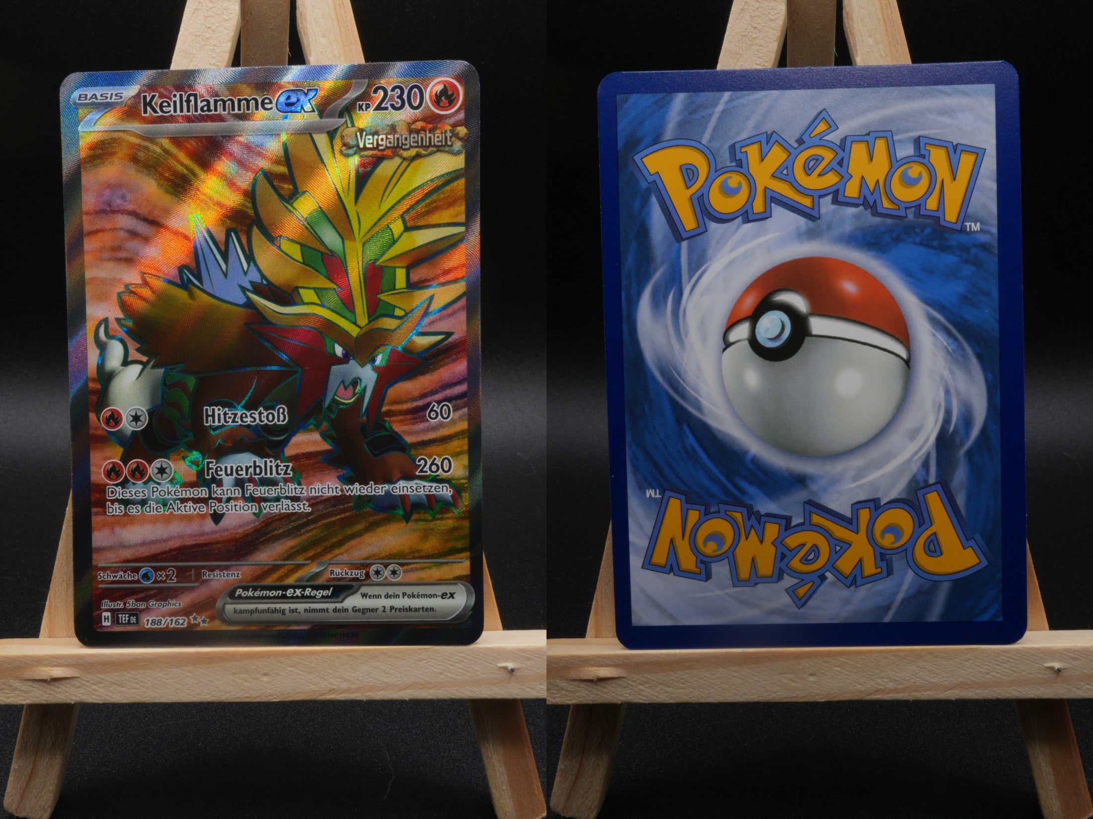 Keilflamme ex TEF 188 Gewalten der Zeit Pokémon Karte Deutsch Near Mint