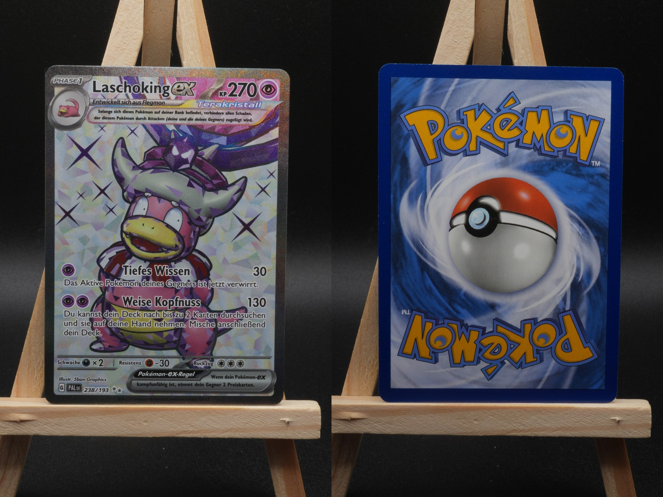 Laschoking ex PAL 238 Entwicklungen in Paldea Pokémon Karte Deutsch Near Mint