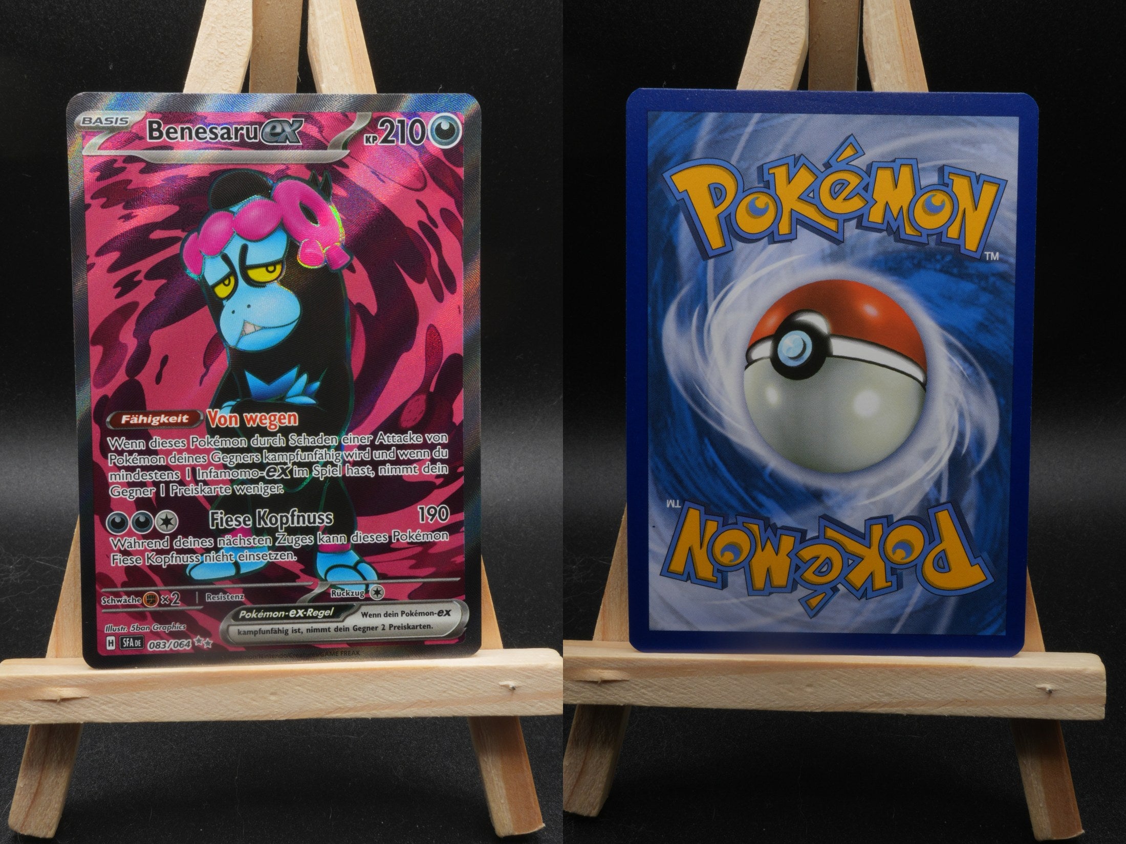 Benesaru ex SFA 083 Nebel der Sagen Pokémon Karte Deutsch Near Mint